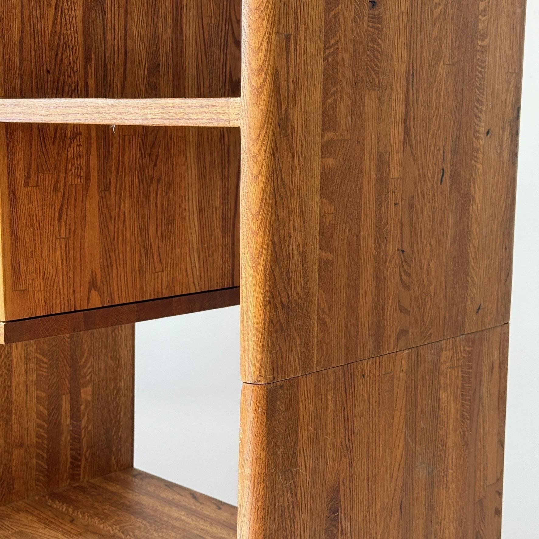 Studio Made Custom Oak Shelving Unit For Sale 10