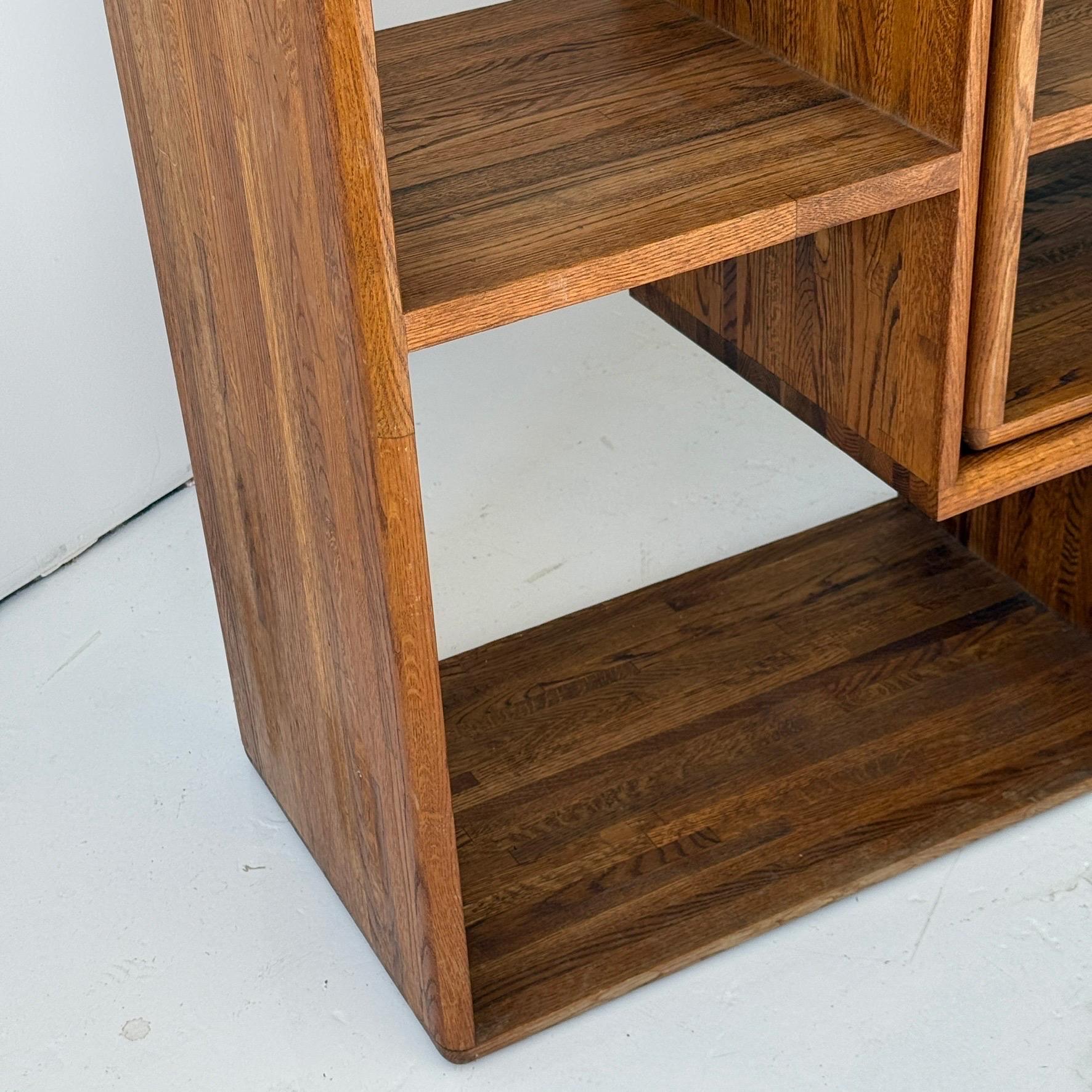 Other Studio Made Custom Oak Shelving Unit For Sale