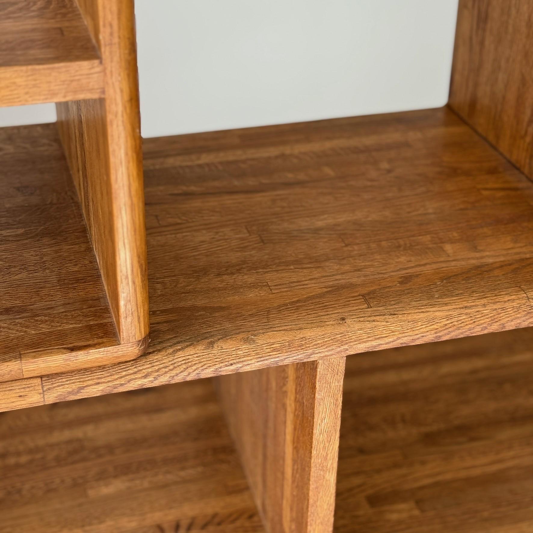 Studio Made Custom Oak Shelving Unit For Sale 2