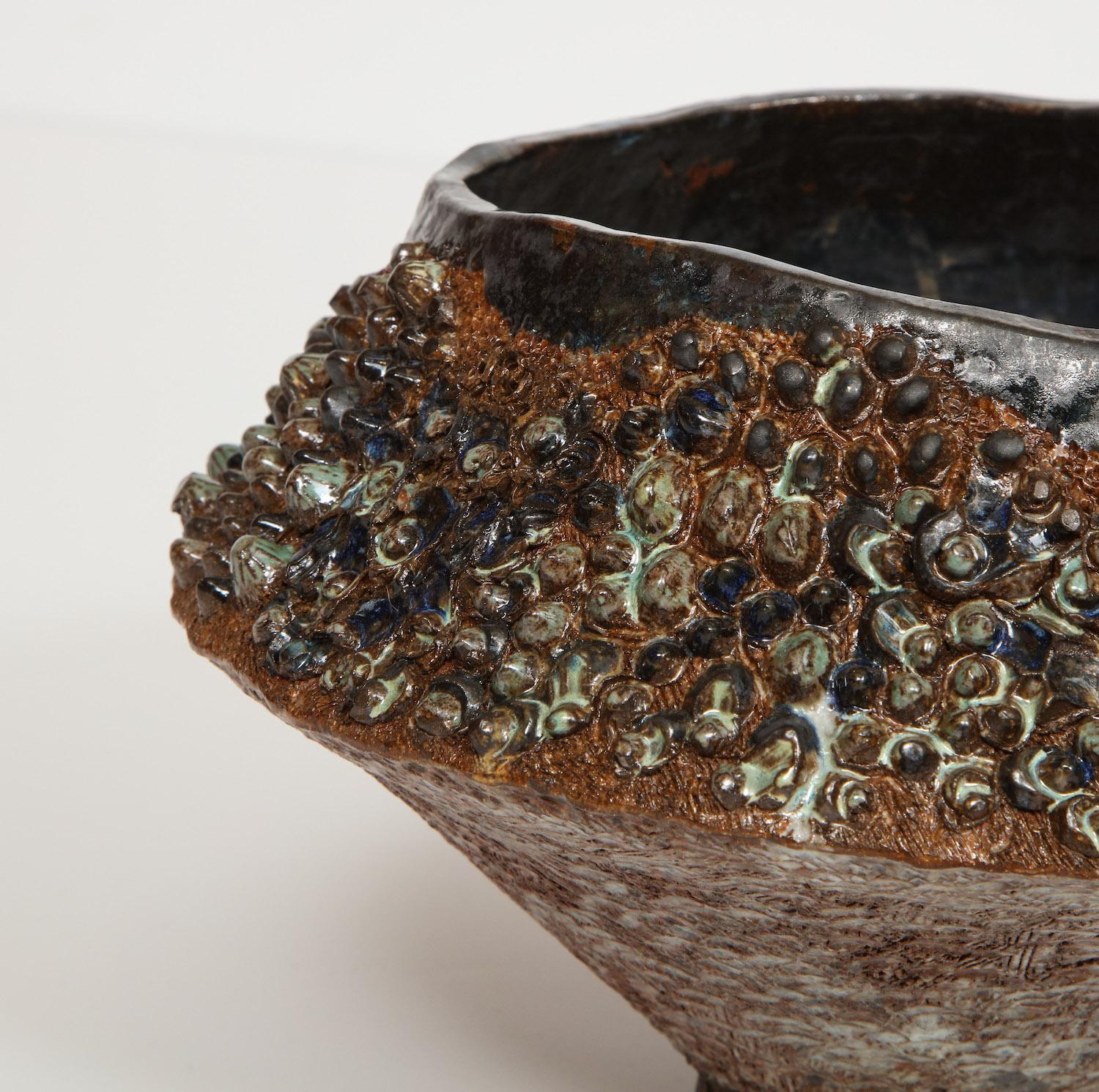 Modern Studio-Made Footed Bowl by Dena Zemsky