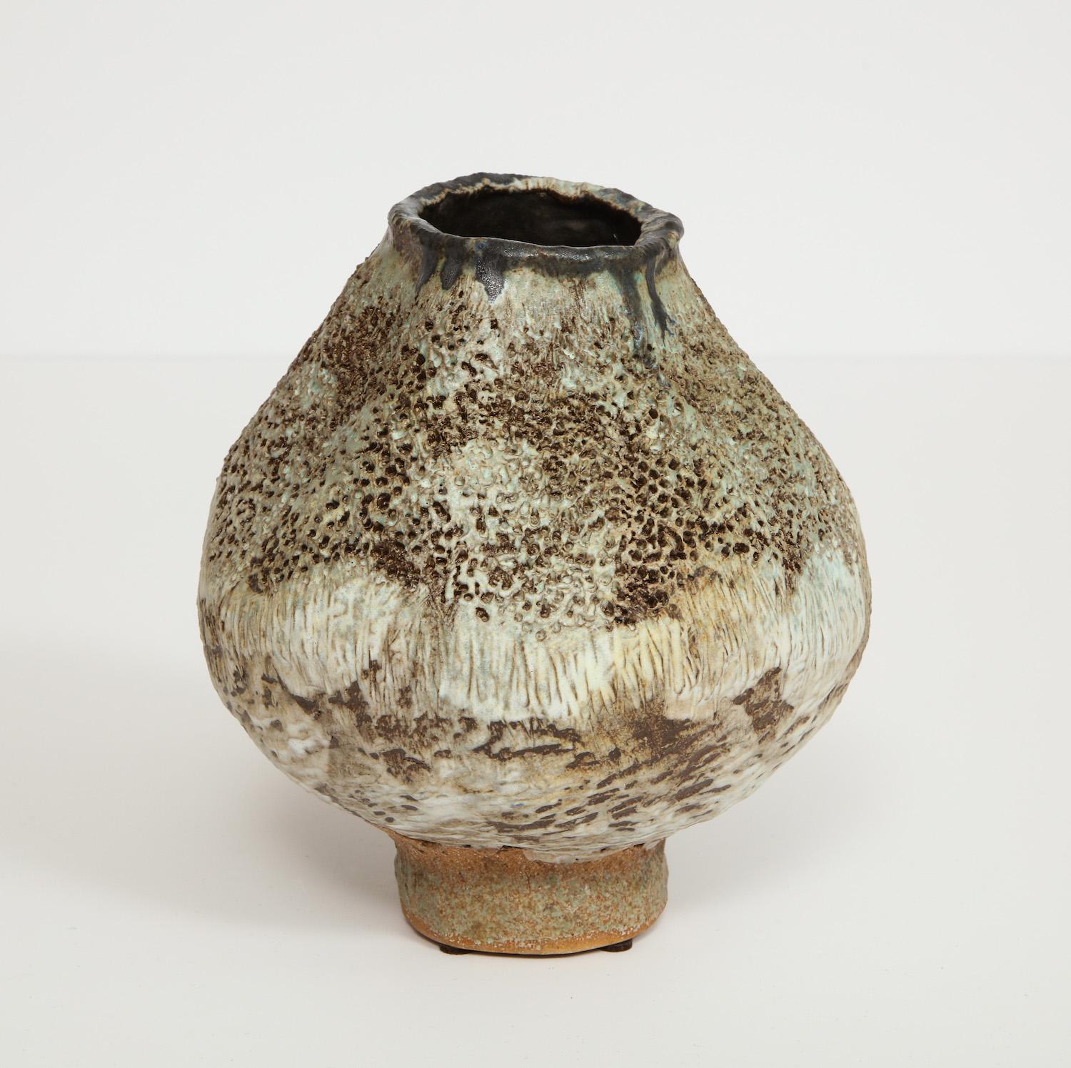 American Studio-Made Footed Vase by Dena Zemsky