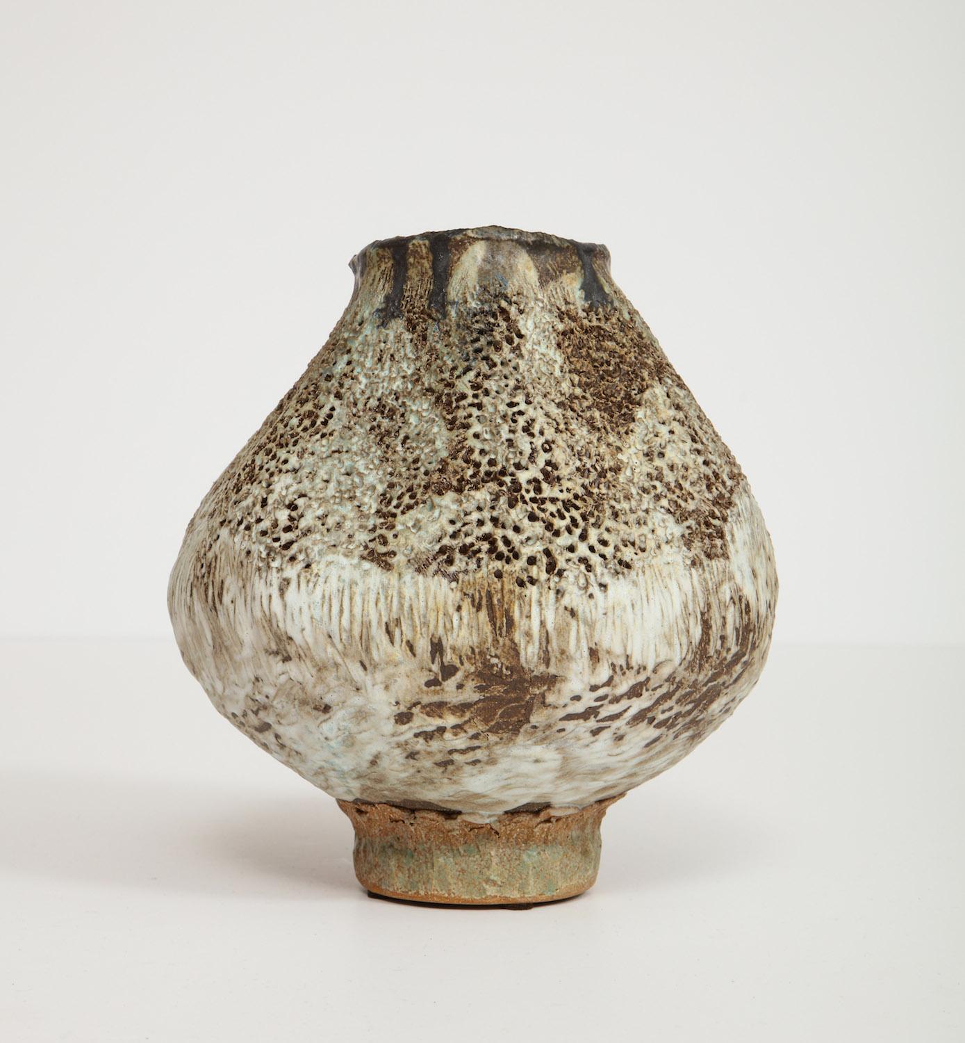 Contemporary Studio-Made Footed Vase by Dena Zemsky