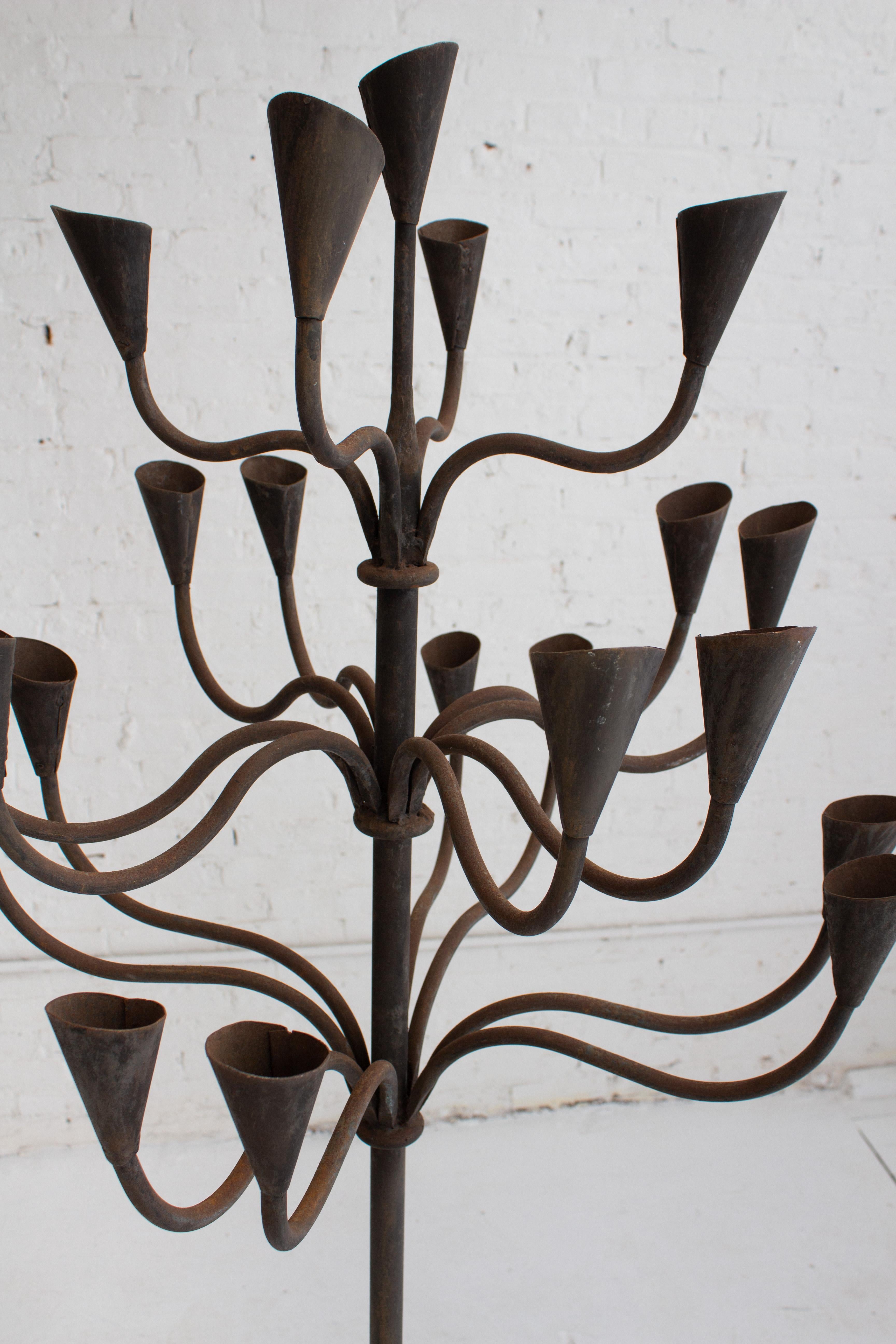 Studio Made Iron Candelabra In Good Condition In Brooklyn, NY