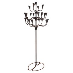 Vintage Studio Made Iron Candelabra