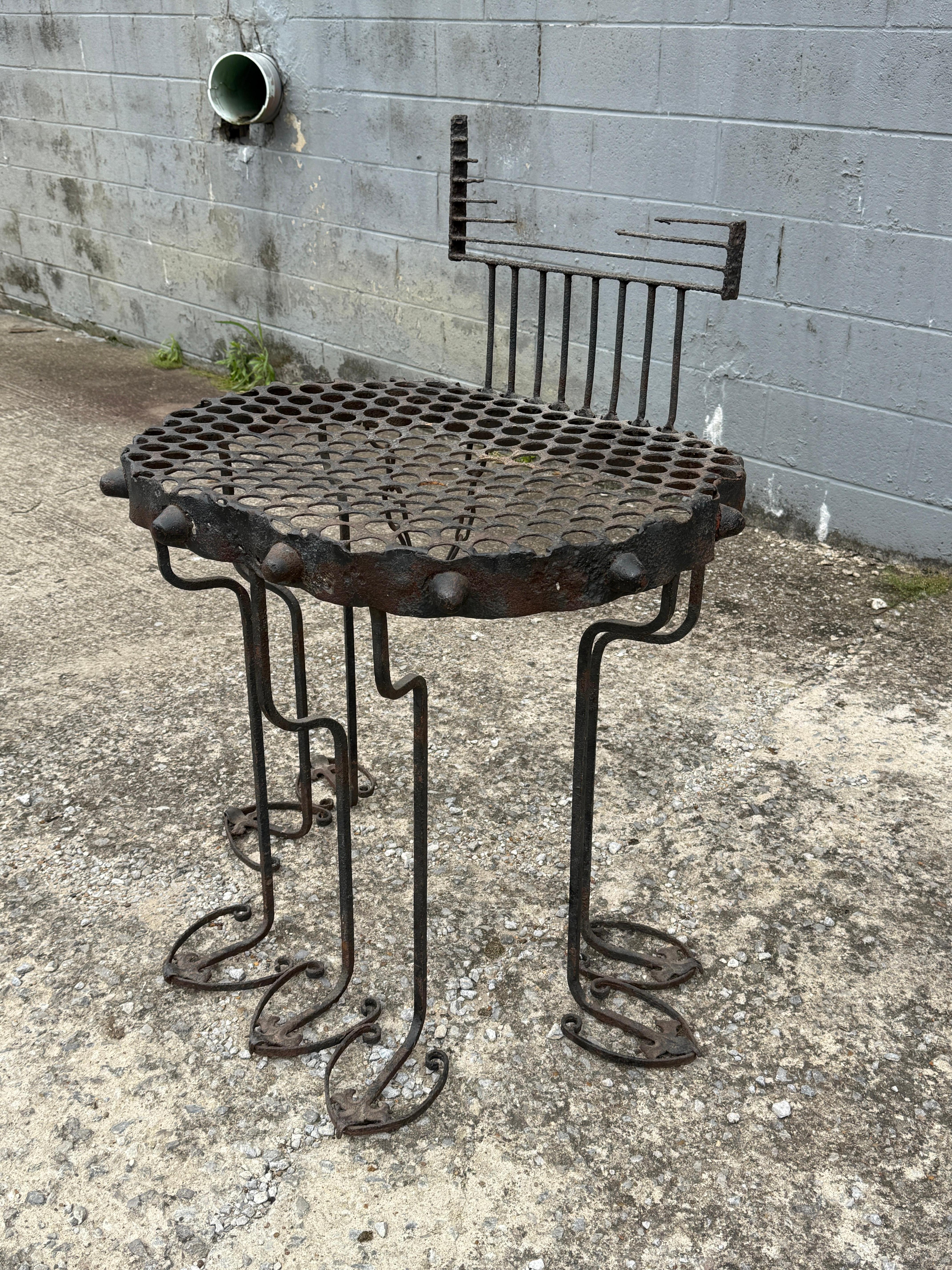 American Studio-Made Iron Console Table For Sale