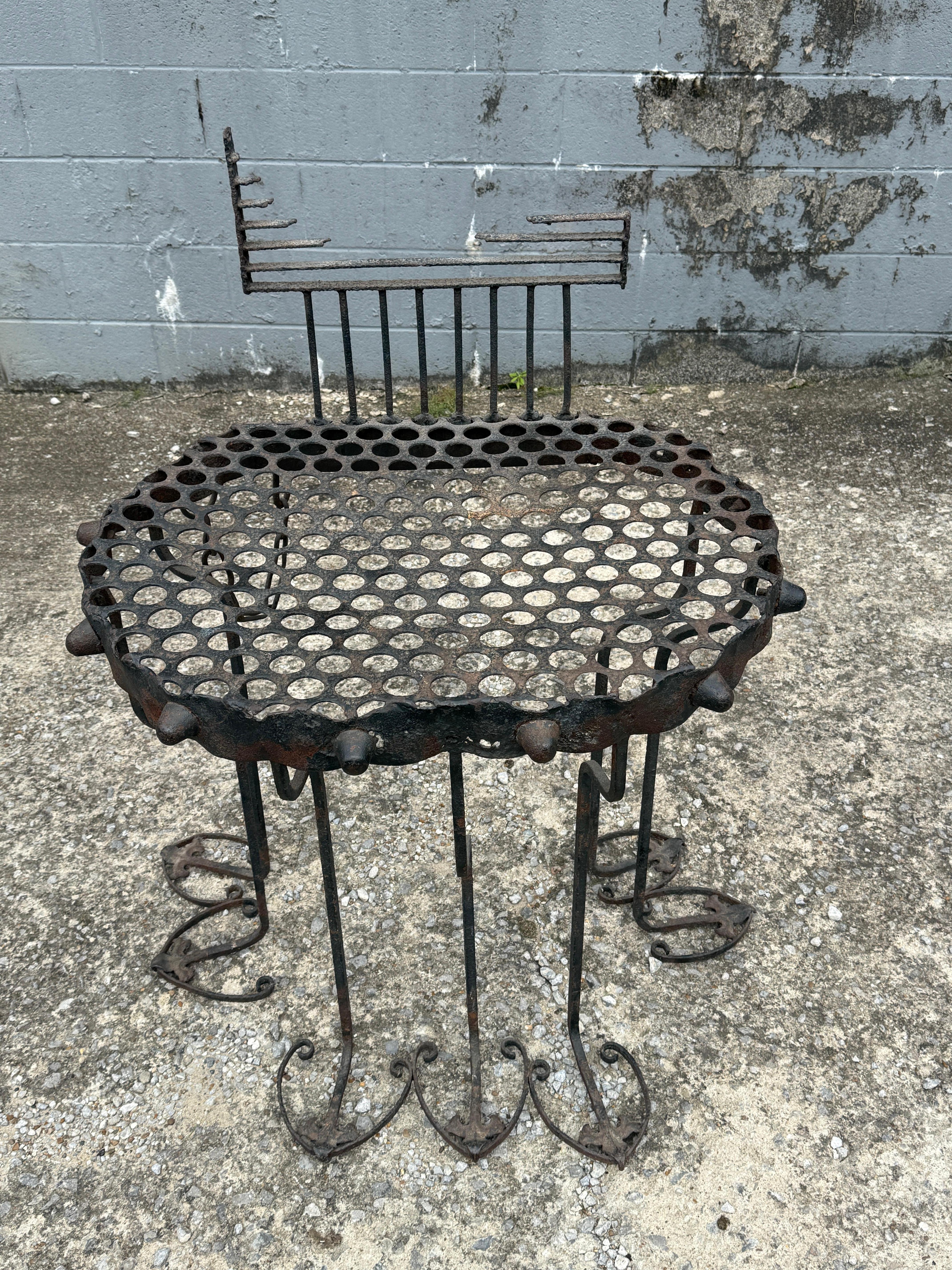 20th Century Studio-Made Iron Console Table For Sale
