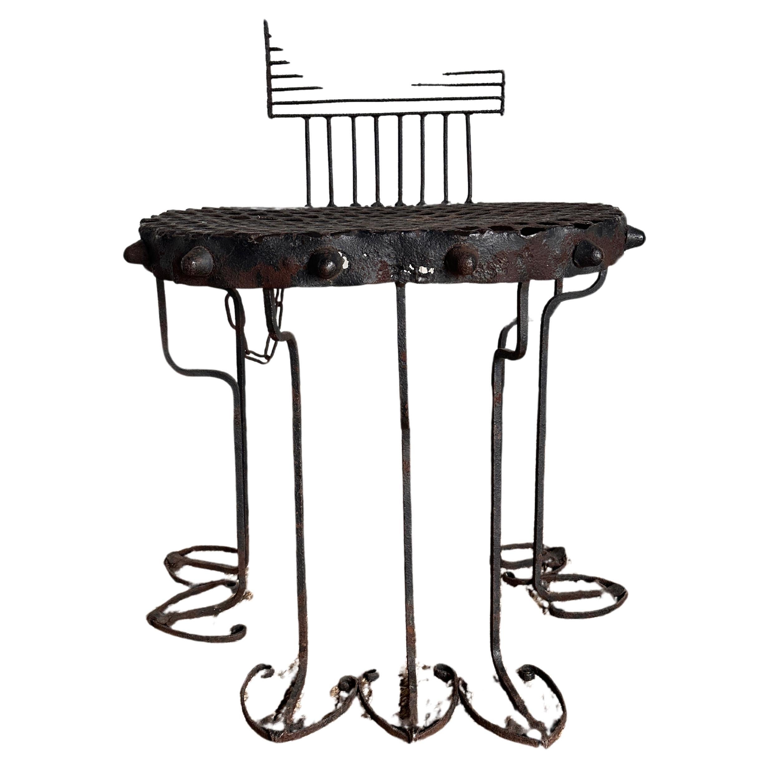 Studio-Made Iron Console Table For Sale