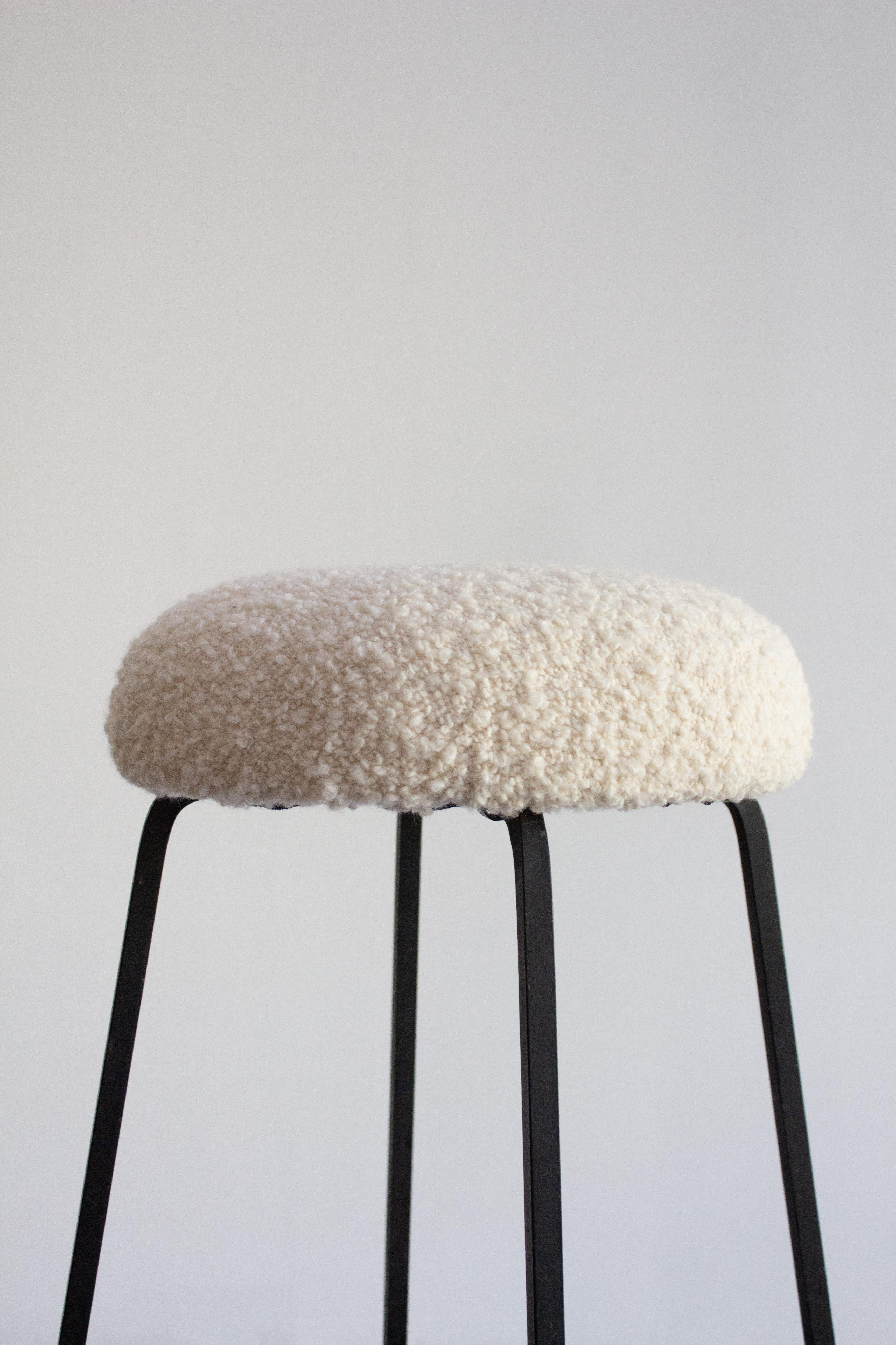 American Studio Made Iron Counter Stools, a Set of 3 For Sale
