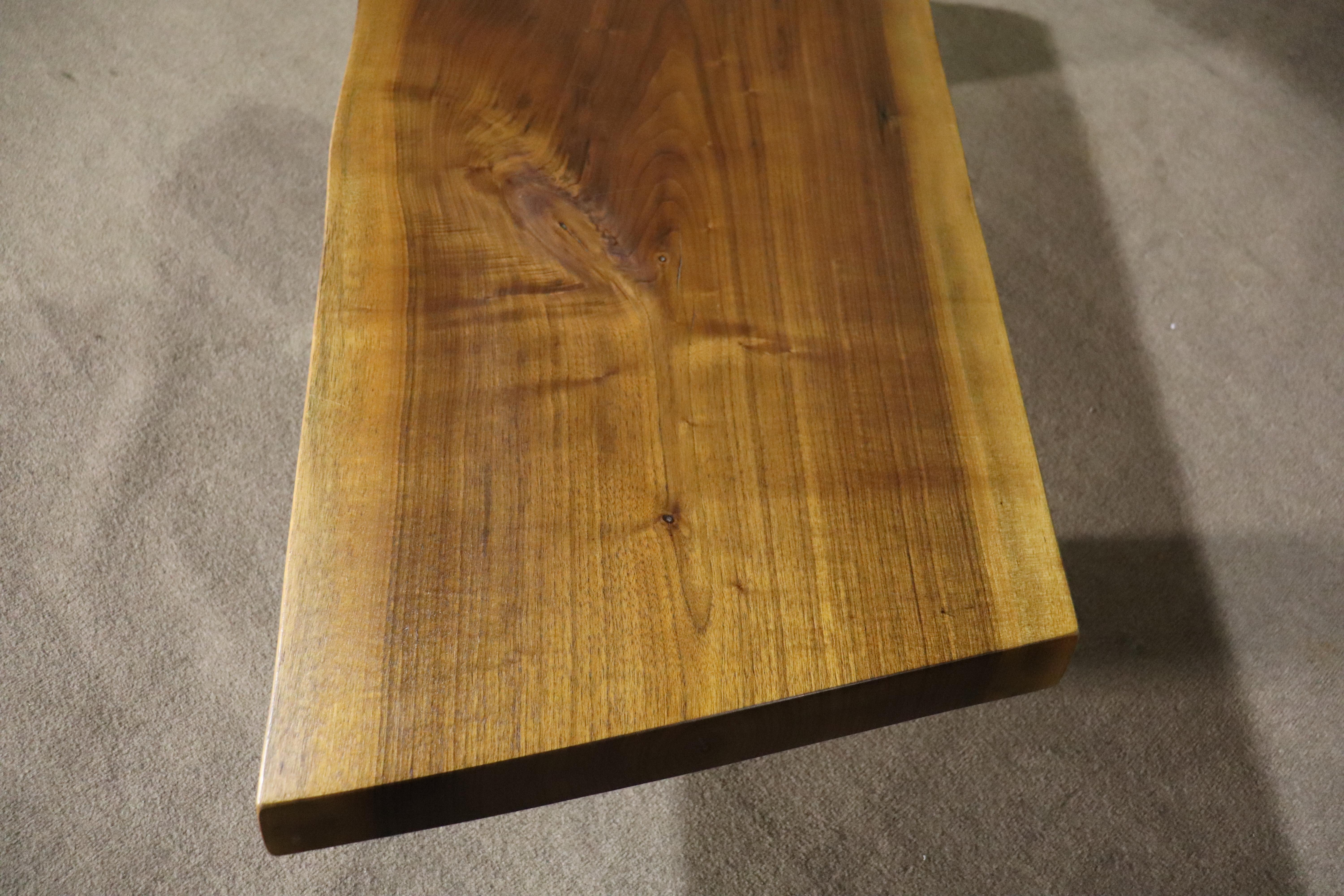 20th Century Studio Made Live Edge Coffee Table by Jeffrey Greene For Sale