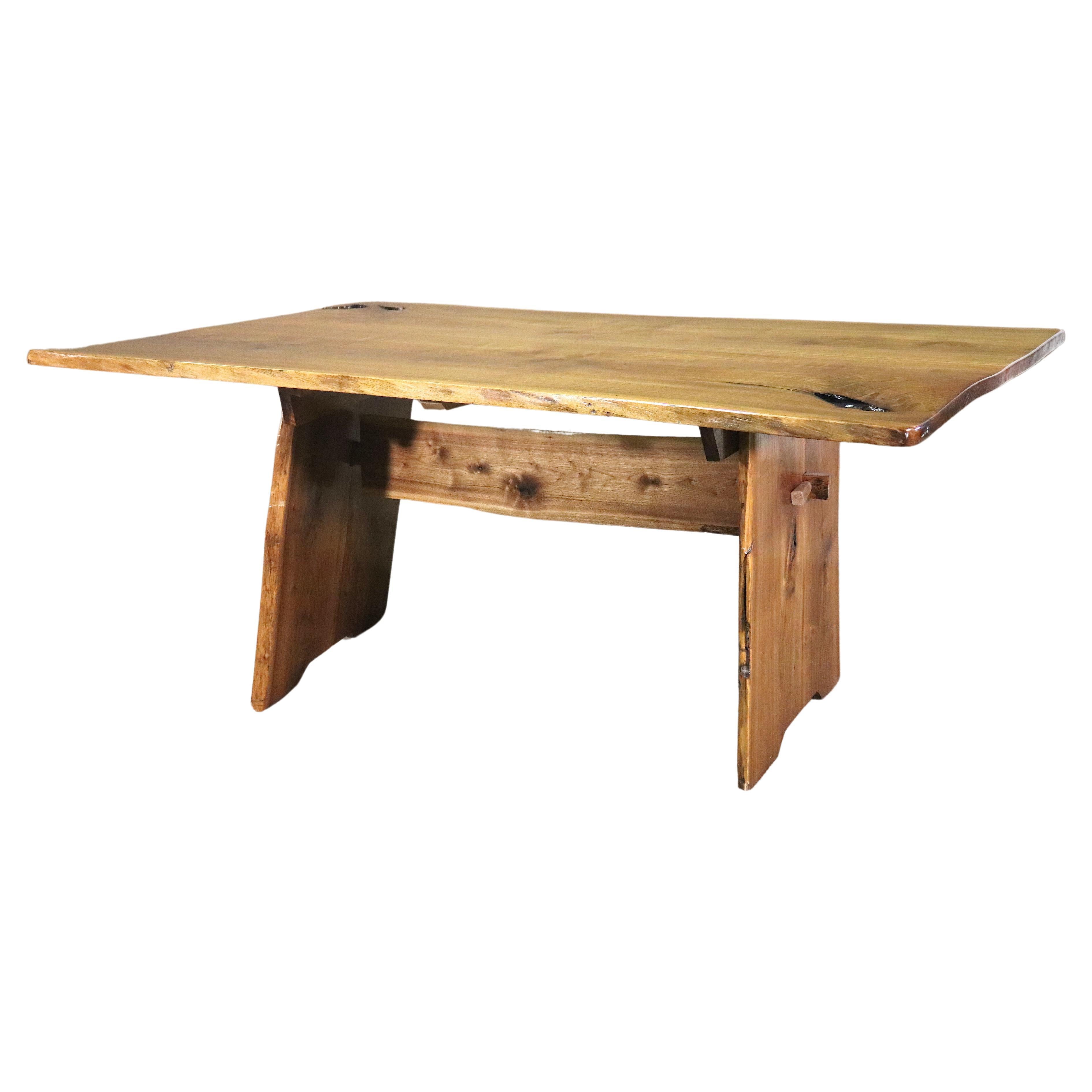Studio Made Live Edge Dining Table For Sale