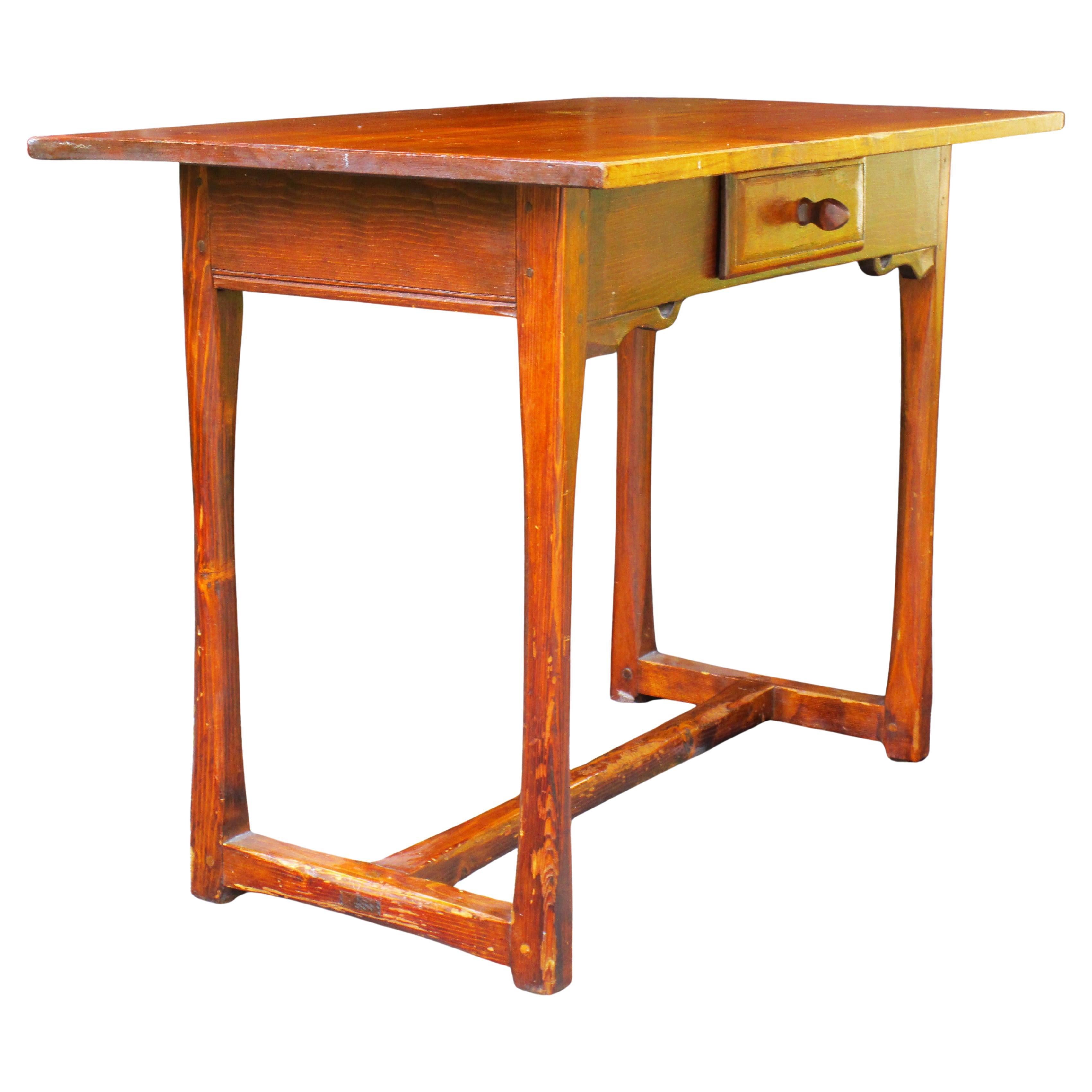American Studio Made Rustic Pine Table - Saul Yalkert Craftsman, Circa 1930 (Rustikal) im Angebot