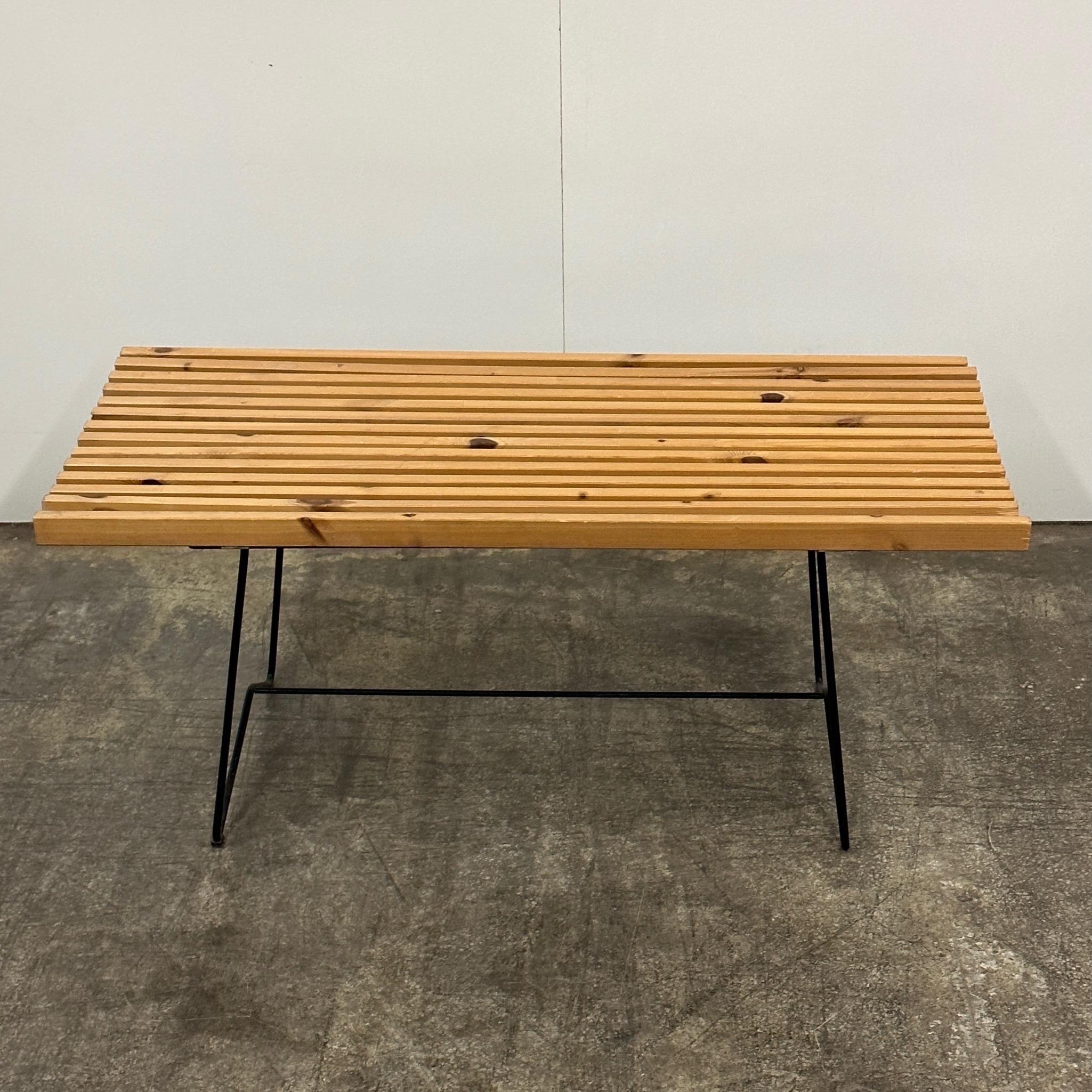 Unknown Studio Made Slat Bench For Sale