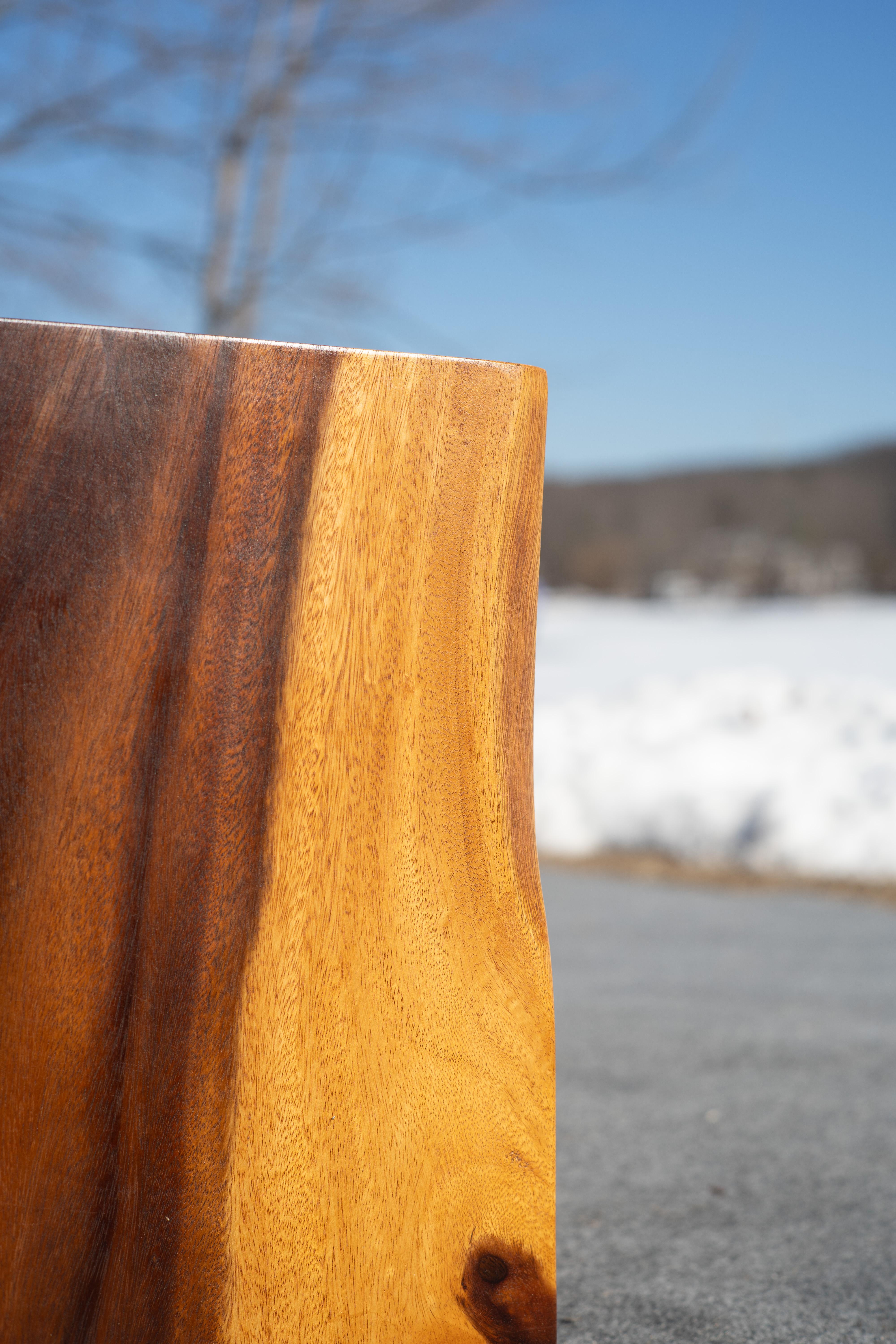 Studio-Made Solid Teak Root Heavy Cube Side or End Tables Mid-Century Inspired For Sale 5