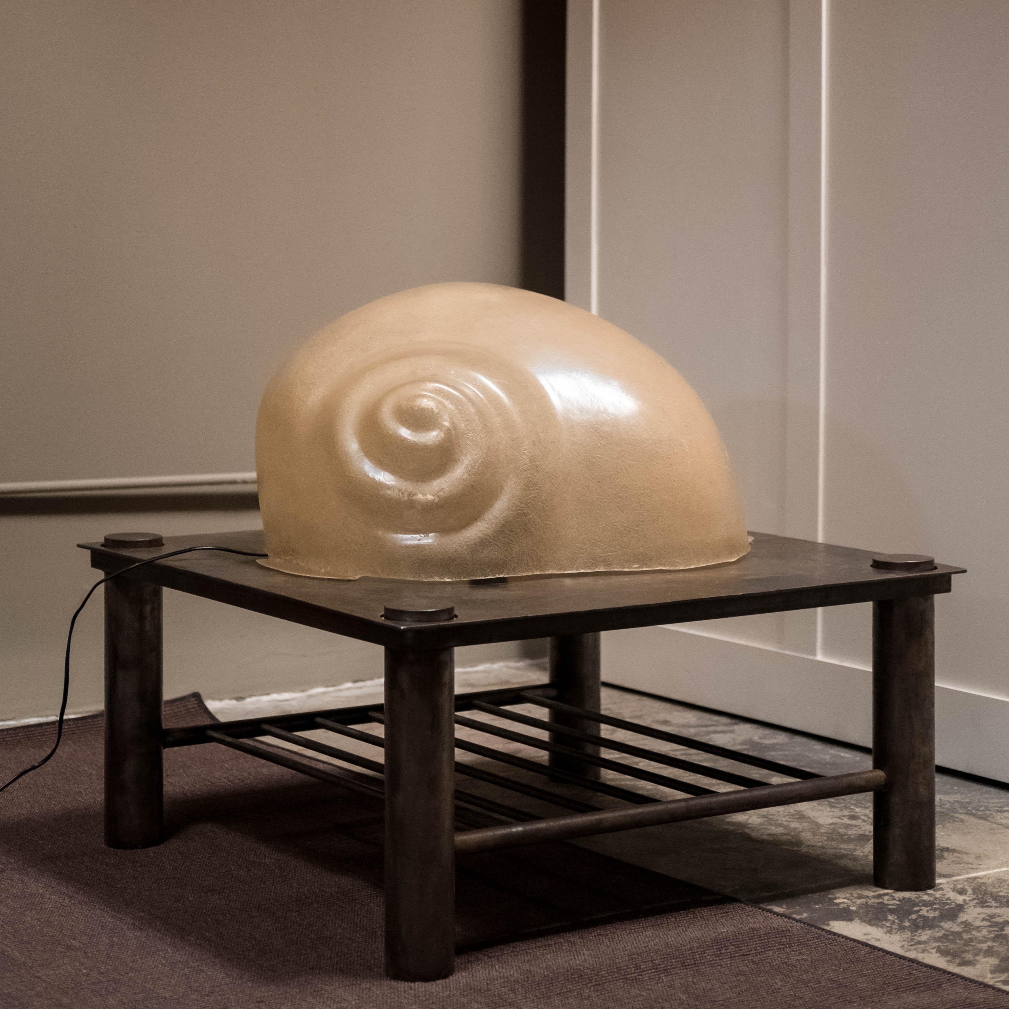Fin du 20e siècle Table basse en acier fabriquée par Studio Aele en vente