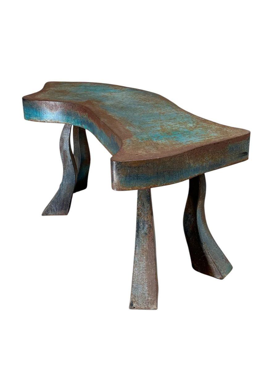 Acier Banc en acier soudé fabriqué par Studio A, 1980 en vente