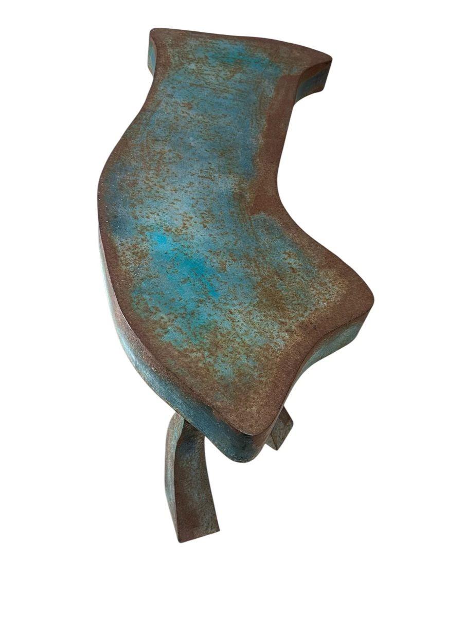 Banc en acier soudé fabriqué par Studio A, 1980 en vente 2