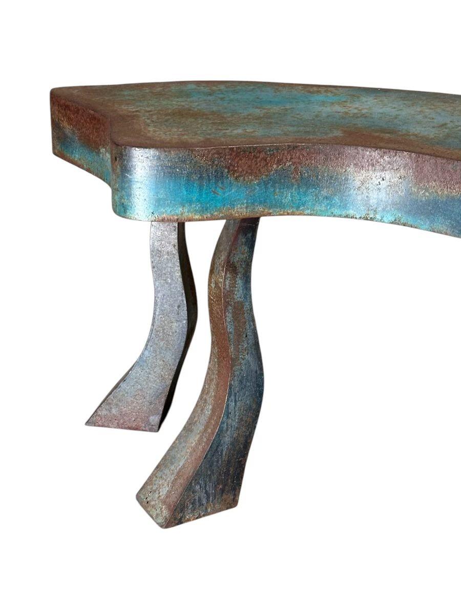 Banc en acier soudé fabriqué par Studio A, 1980 en vente 3