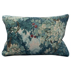Studio Maison Nurita Colonia "Marly" Almohada tapiz de terciopelo y lino azul