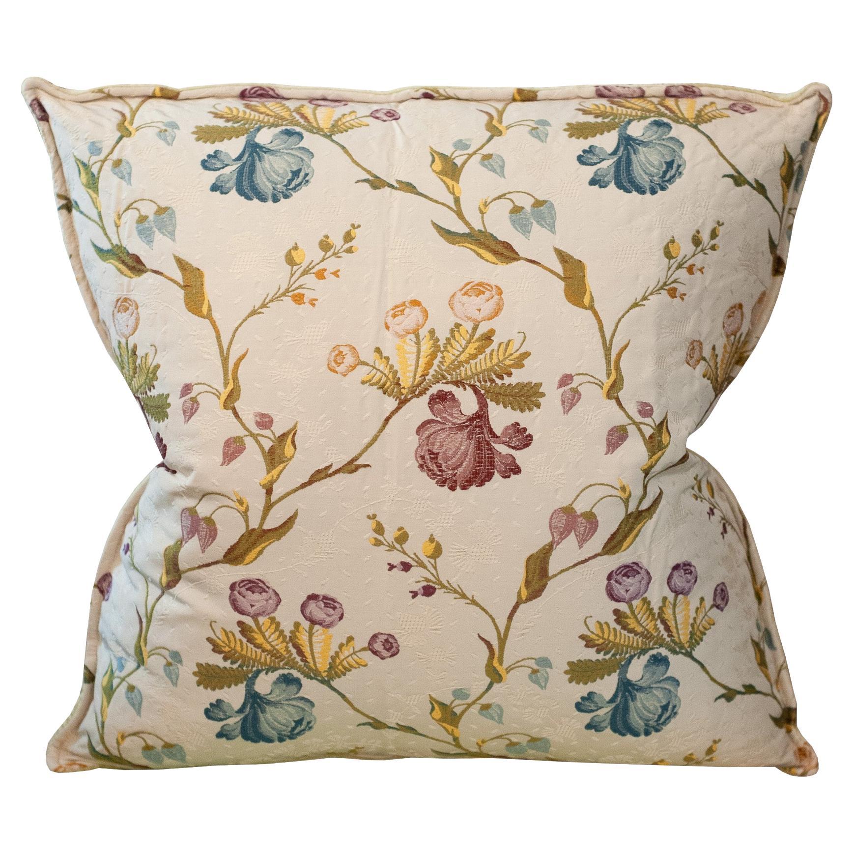 Studio Maison Nurita Cream and Multicolour Floral Brocade Pillow