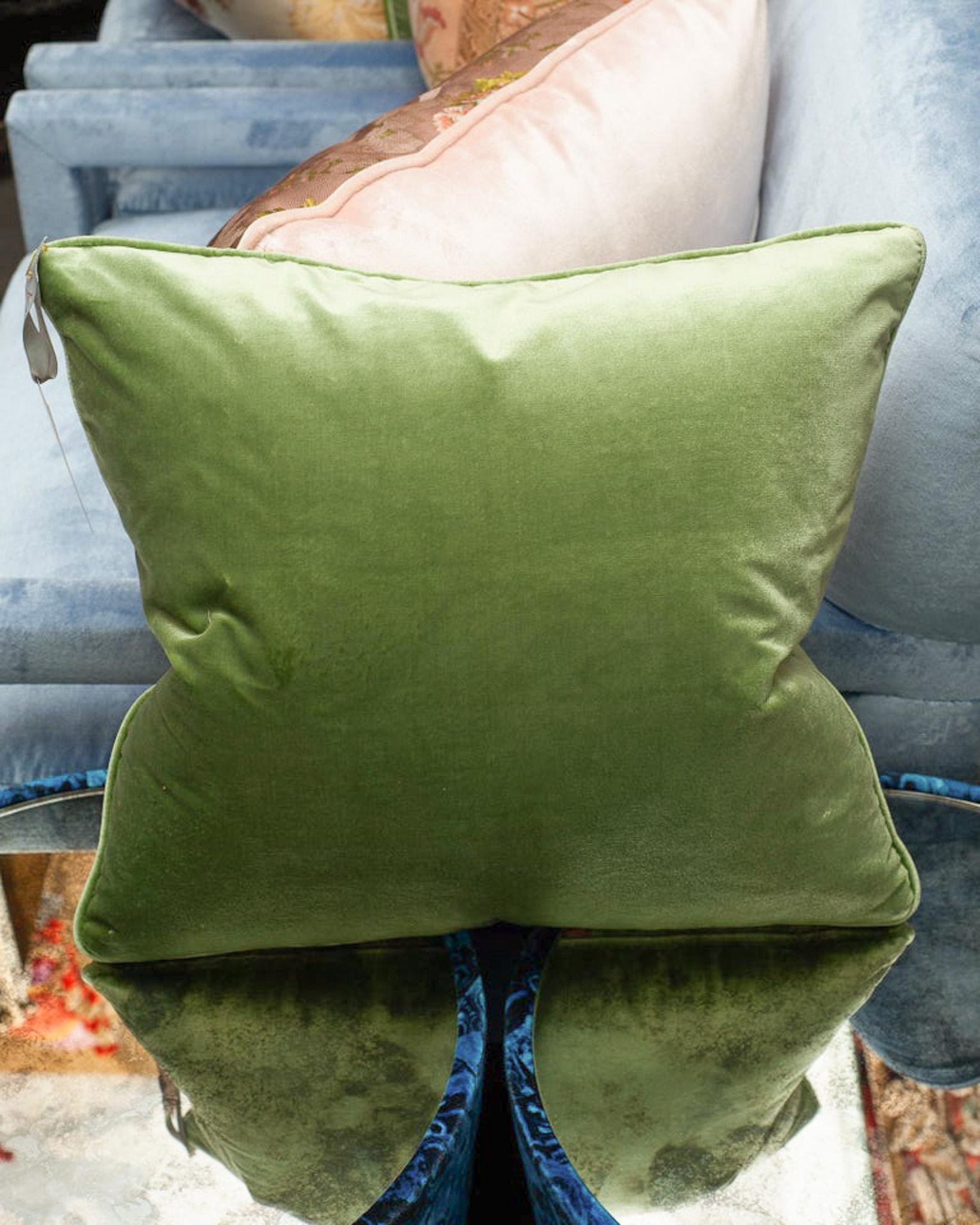 Studio Maison Nurita Floral and Patchwork Silk Velvet Pillow with Metallic Trims In New Condition For Sale In Toronto, ON