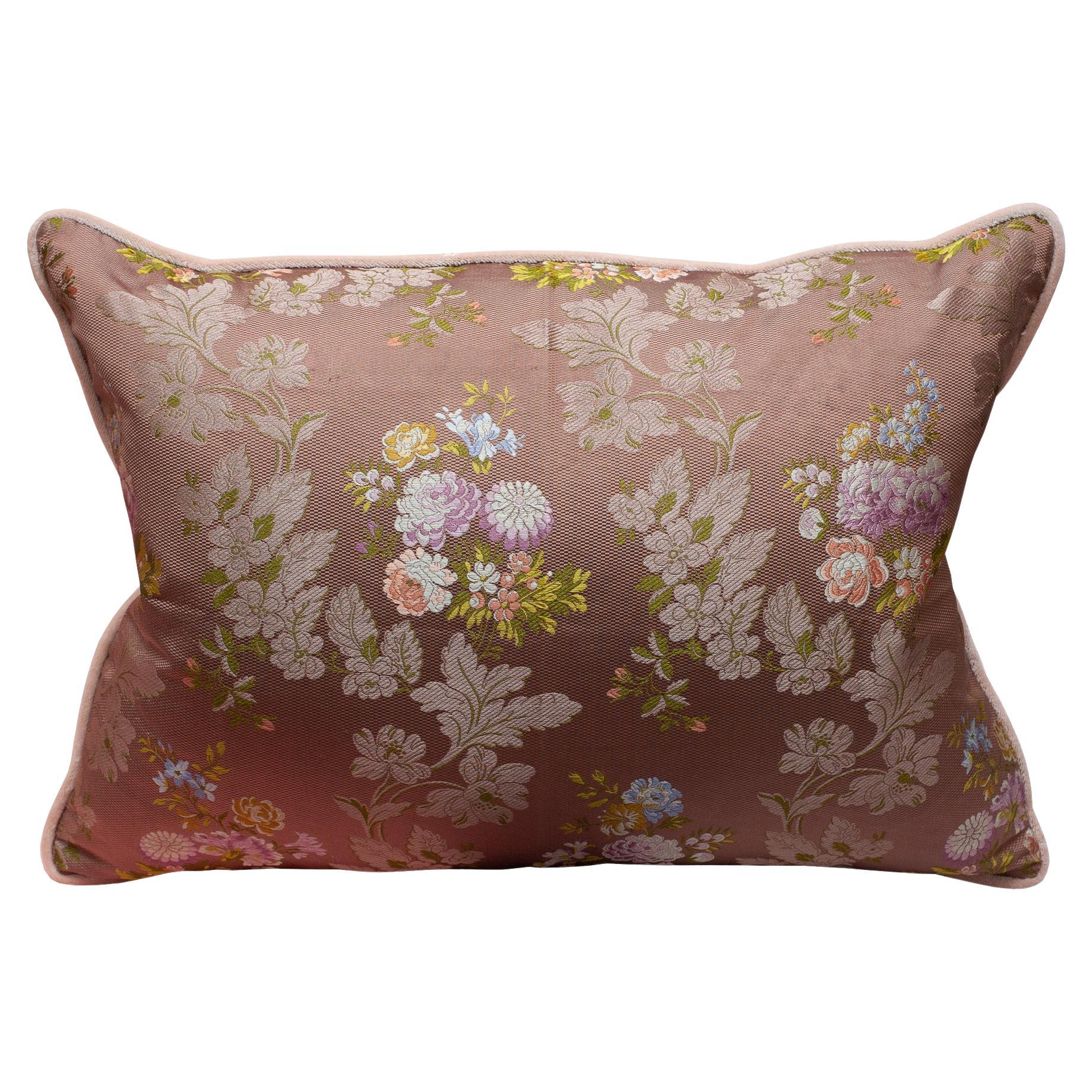 Studio Maison Nurita Floral and Patchwork Silk Velvet Pillow with
