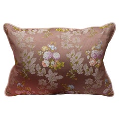 Studio Maison Nurita Floral Document Print Silk and Silk Velvet Pillow