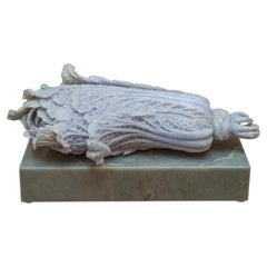 Studio Maison Nurita Large Lavender & Green Jade Cabbage on Green Marble Block