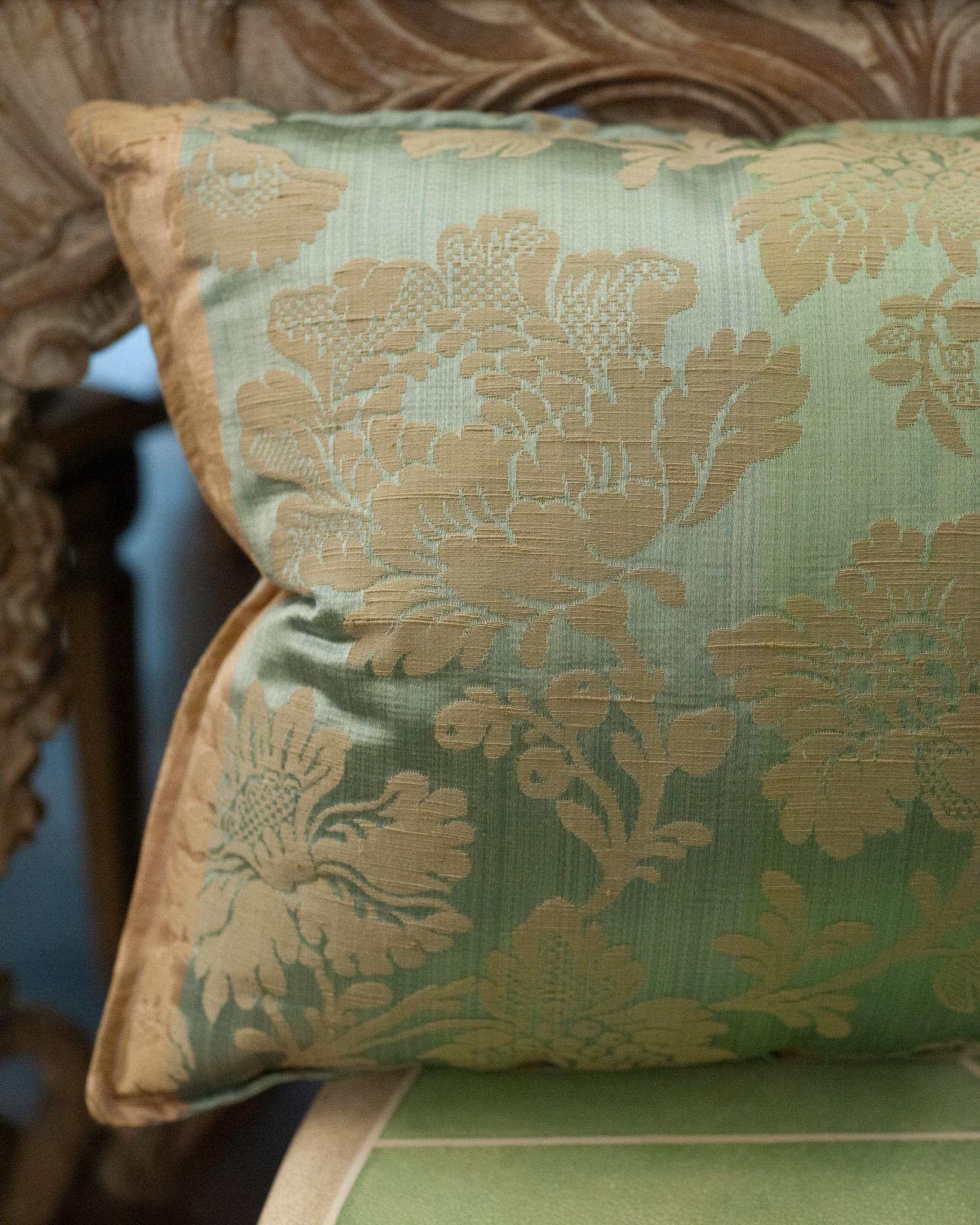 Canadian Studio Maison Nurita Multicolour Dégradé Floral Brocade Pillow For Sale