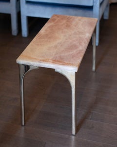 Studio Maison Nurita Soft Pink Rose Quartz Table with Bronze Legs