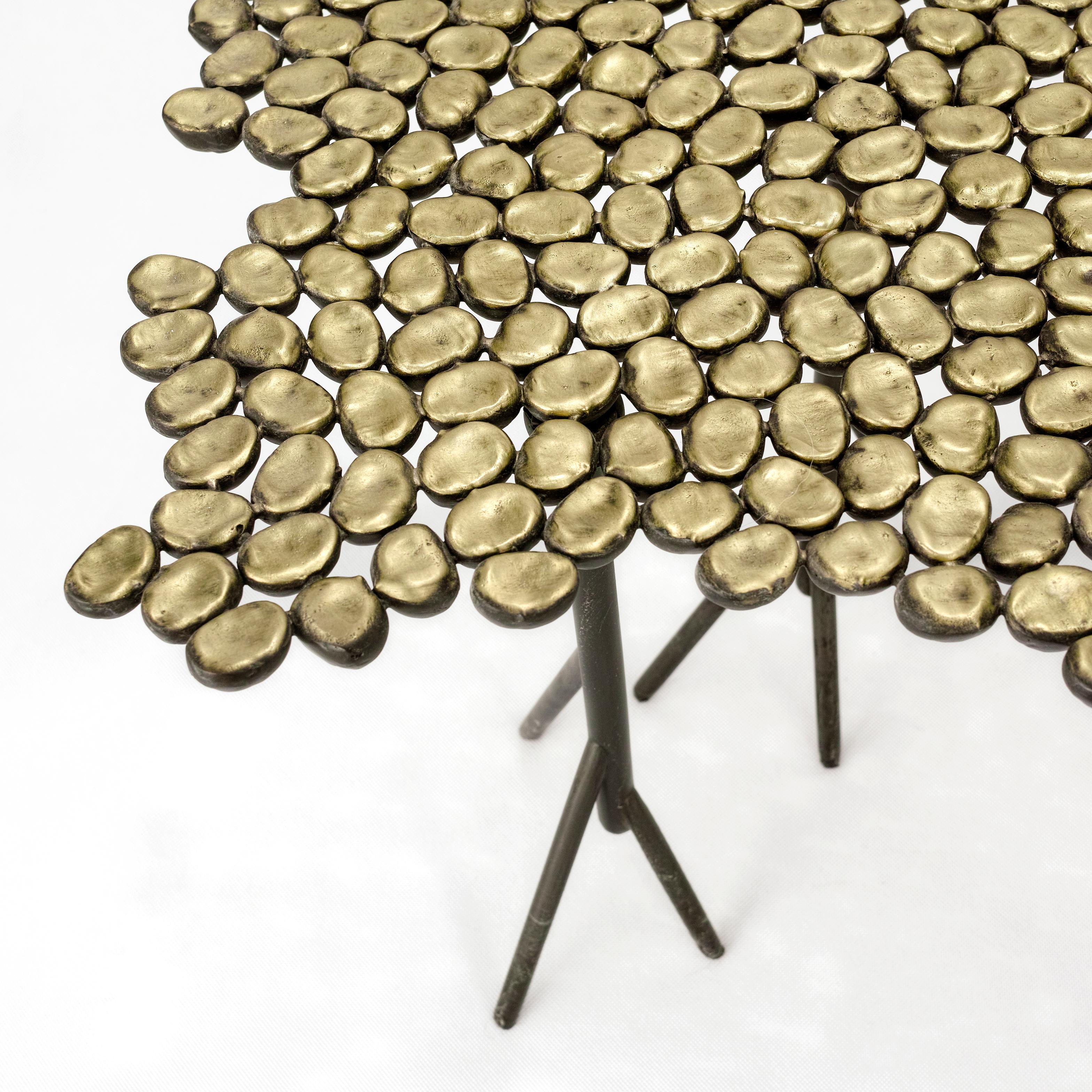 Chestnut, StudioManda, Coffee Table, Bench, Brass, Limited Edition, Lebanon 2019 In New Condition For Sale In Beirut, LB