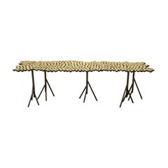 Chestnut, StudioManda, Coffee Table, Bench, Brass, Limited Edition, Lebanon 2019