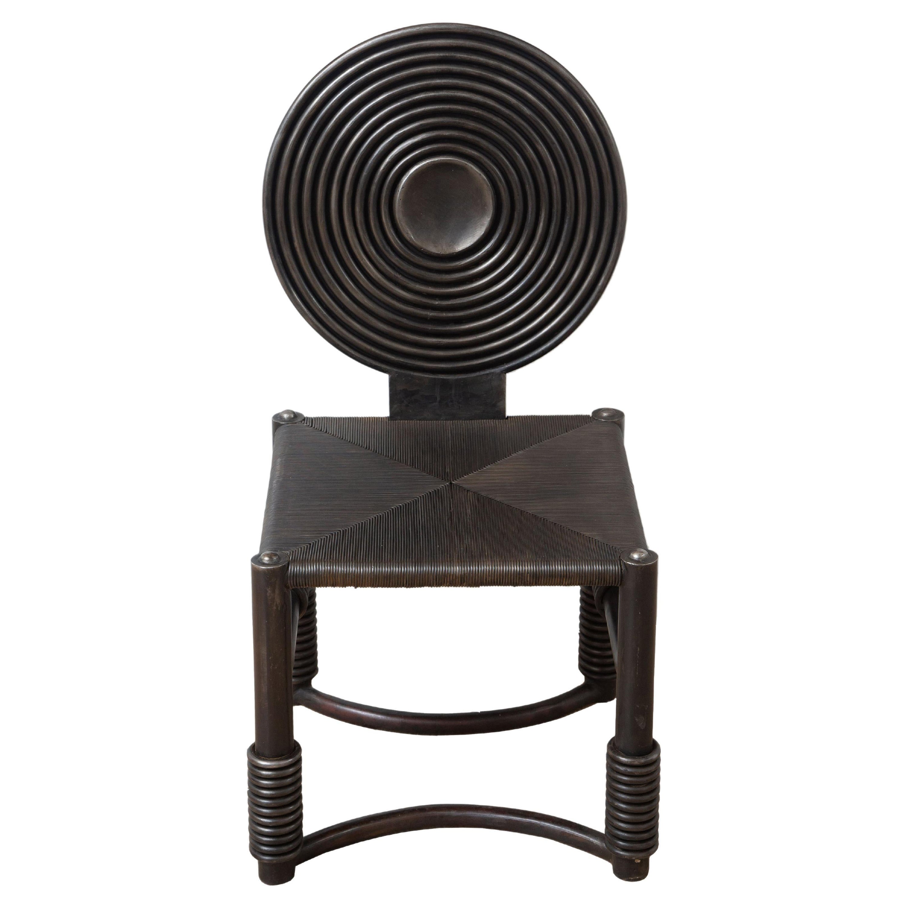 Studio Metal Chair Sculpture, in Stock For Sale