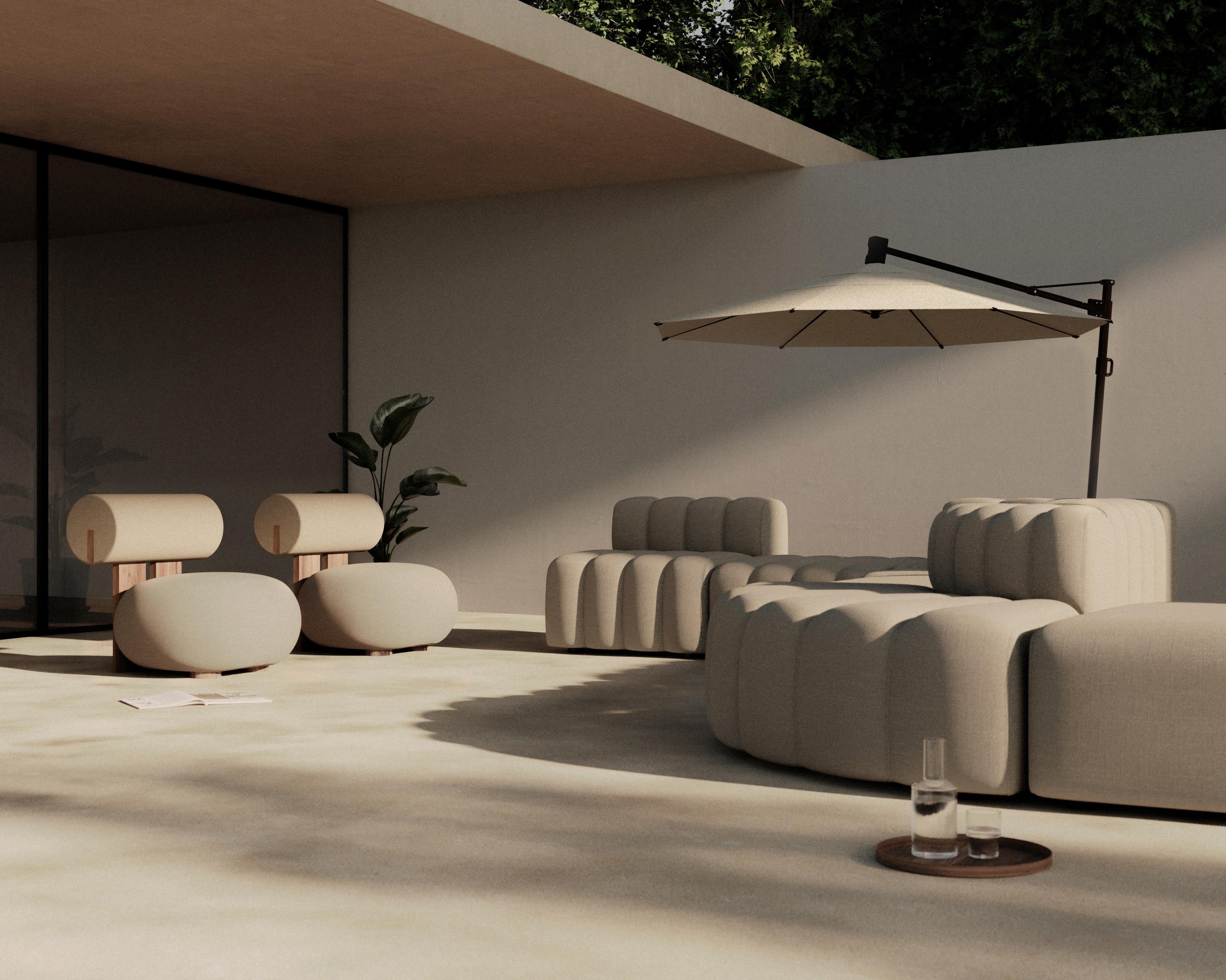'Studio' Modular Sofa by Norr11, Corner Module, Coconut (Outdoor) For Sale 6