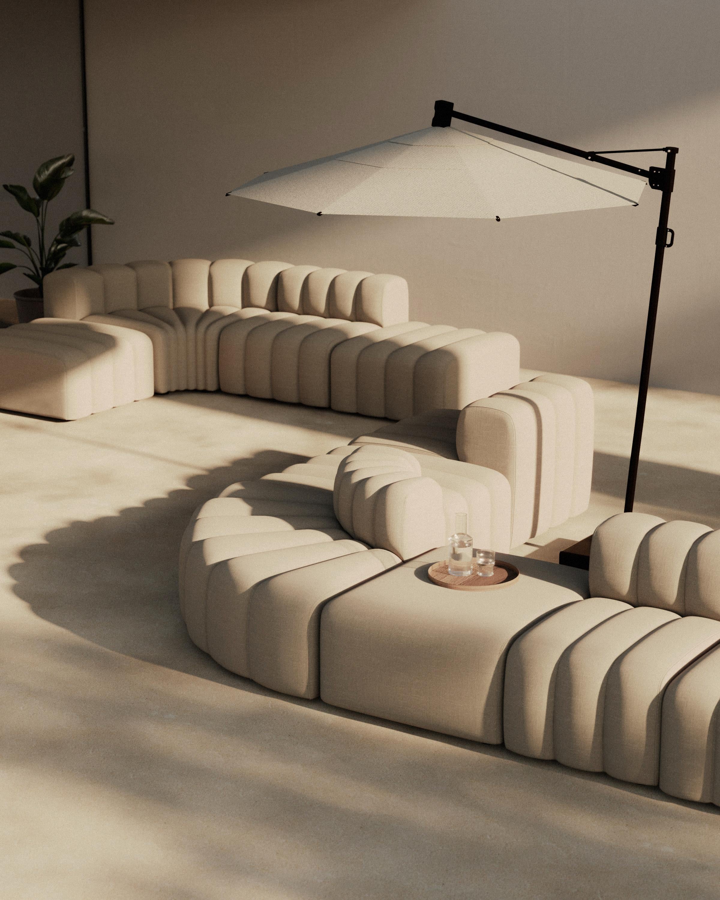 Mid-Century Modern 'Studio' Modular Sofa by Norr11, Corner Module, Coconut (Outdoor) For Sale