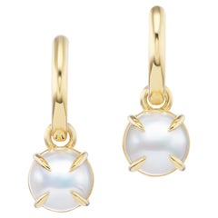 Studio Mullins Clio Pearl Claw Hoop Earrings