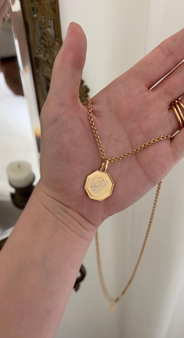 Contemporary Studio Mullins Mary Initial Pendant For Sale