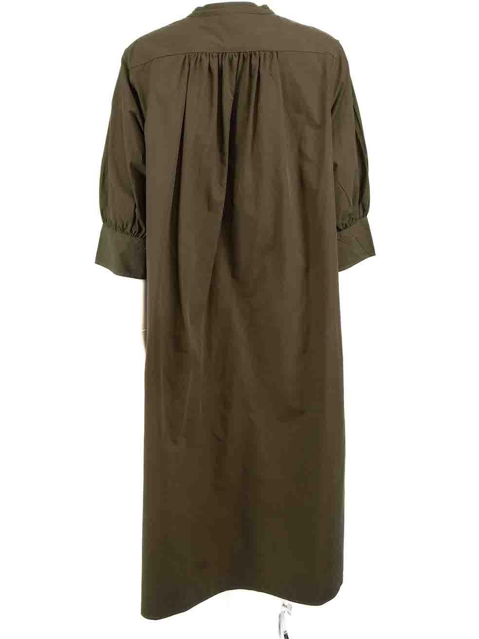 Studio Nicholson - Robe chemise verte à manches bouffantes, taille XL Bon état - En vente à London, GB