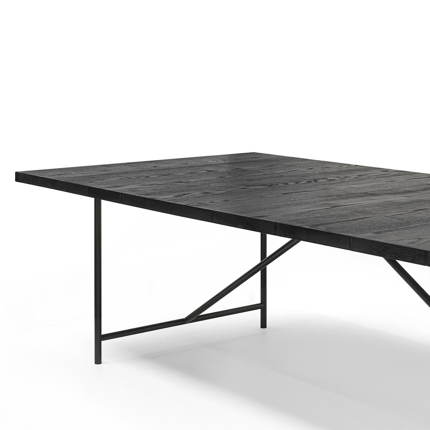 Contemporary Studio Oak Black Table For Sale