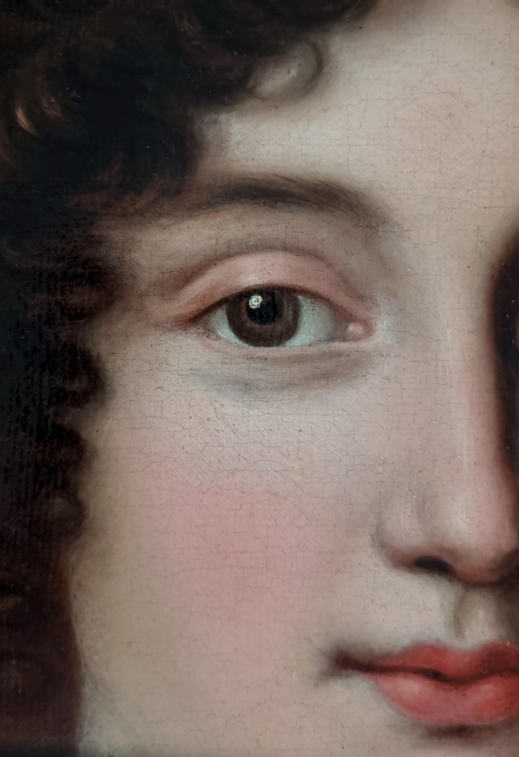 Porträt einer Dame, Maria Virginia Borghese, Chigi, Prinzessin Farnese, Öl auf Leinwand im Angebot 5