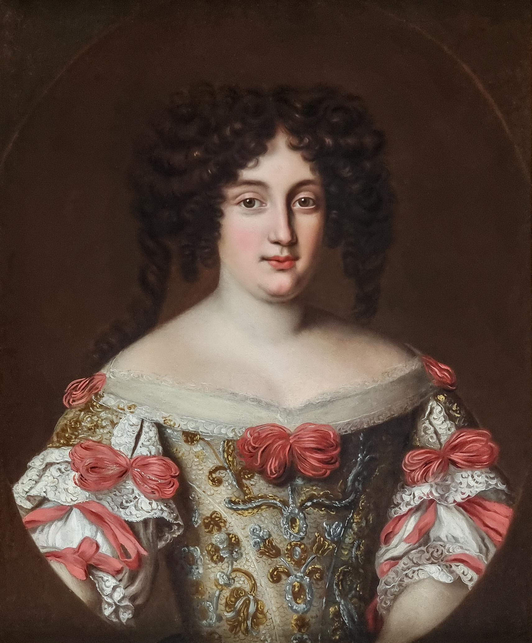 Portrait d'une femme, huile sur toile de la princesse Farnèse Maria Virginia Borghese Chigi - Maîtres anciens Painting par (Studio of) Jacob Ferdinand Voet