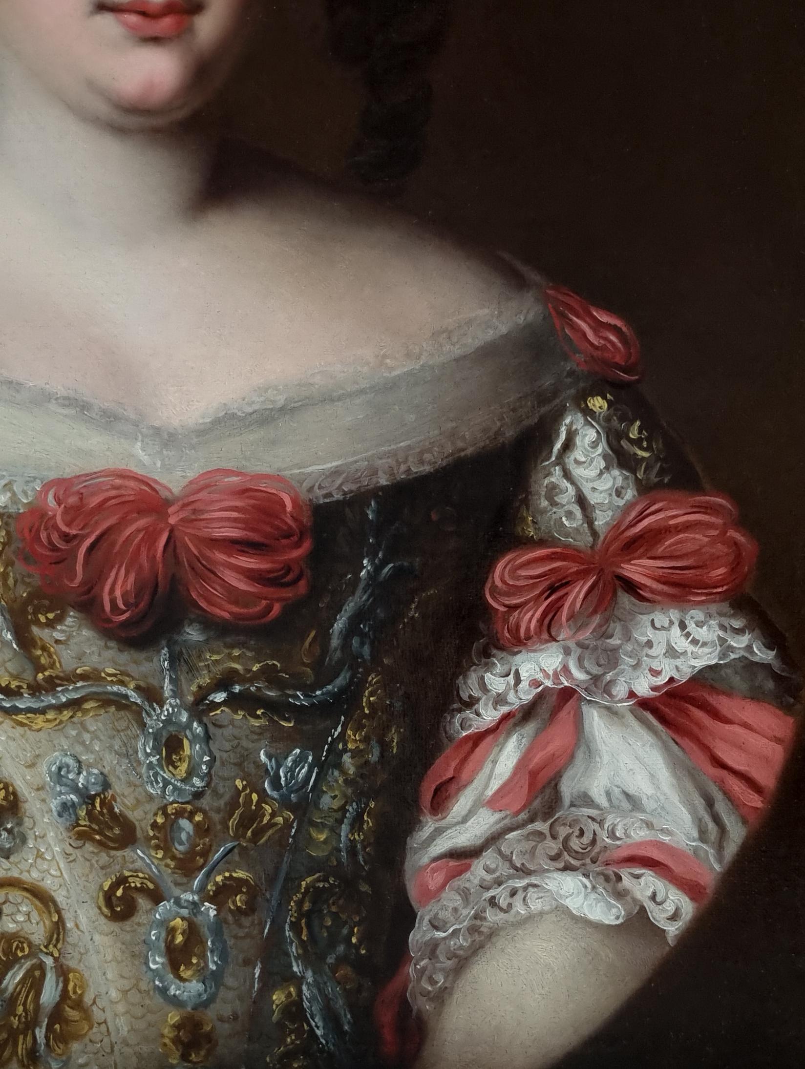 Portrait of a Lady, Maria Virginia Borghese Chigi Princess Farnese Oil on canvas For Sale 1