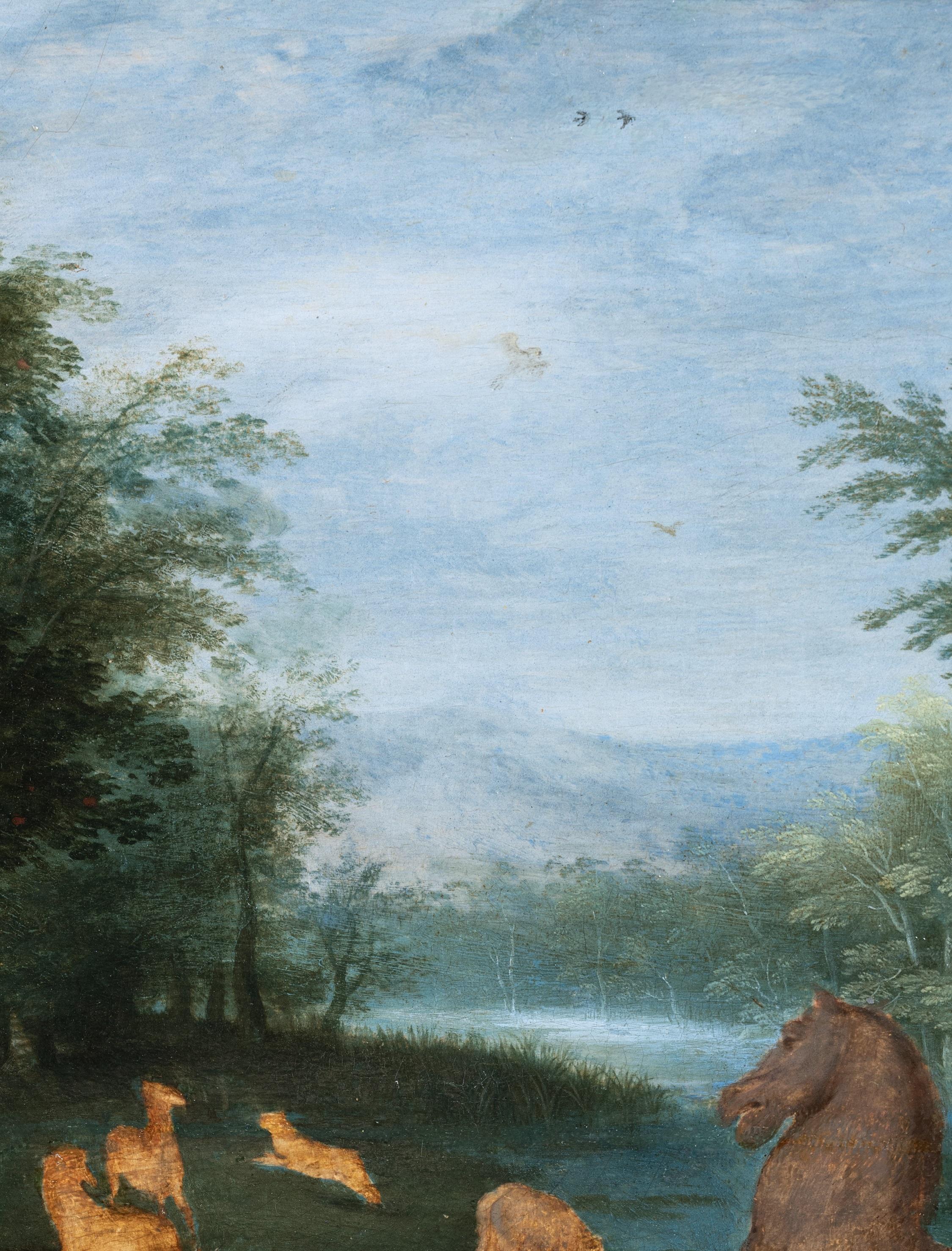 Adam and Eve in paradise, studio of Jan Brueghel the Younger, 17th century For Sale 3