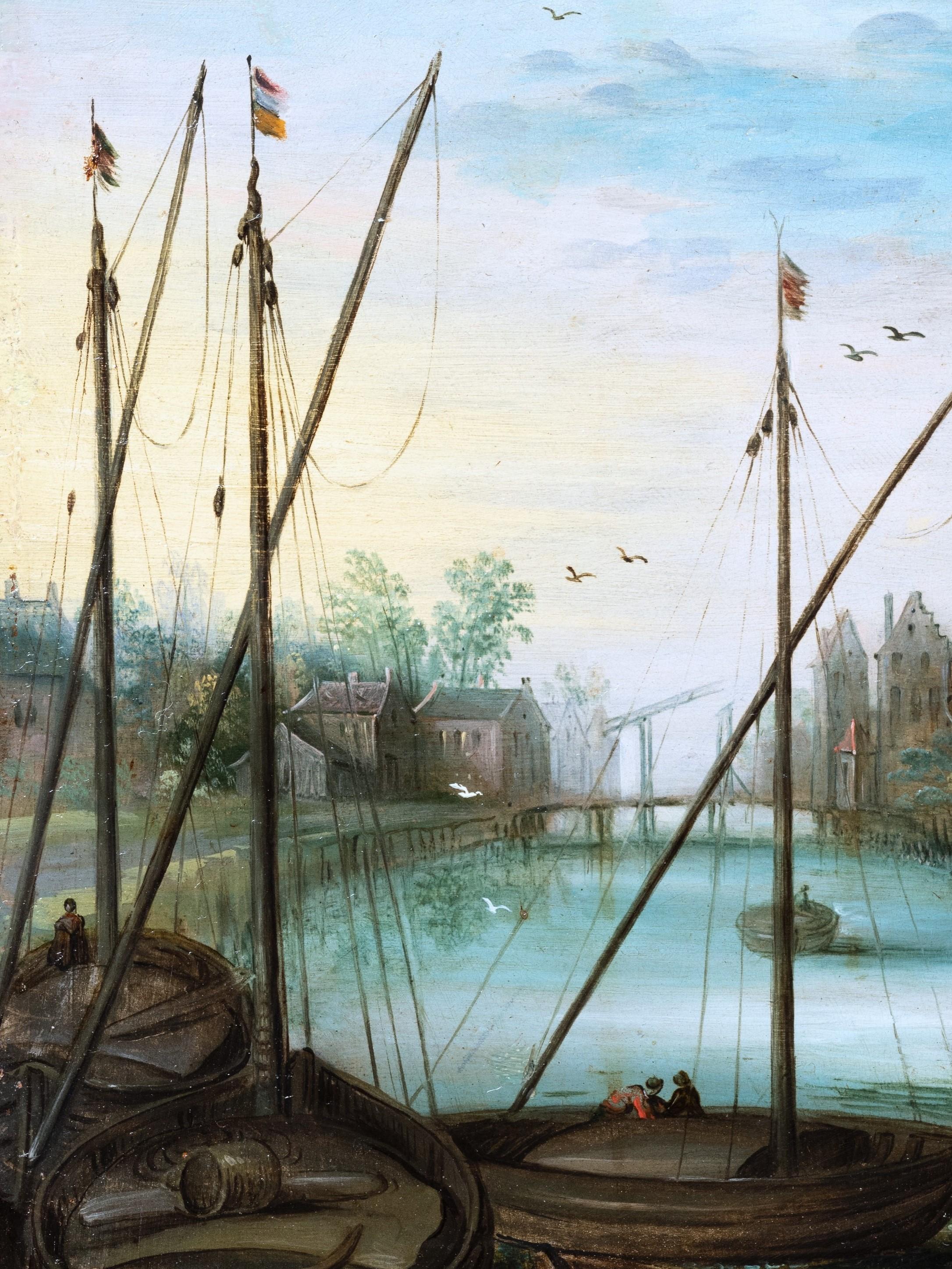 Paysage de rivière, studio de Jan Brueghel le Jeune  École anversoise du 17e siècle en vente 4