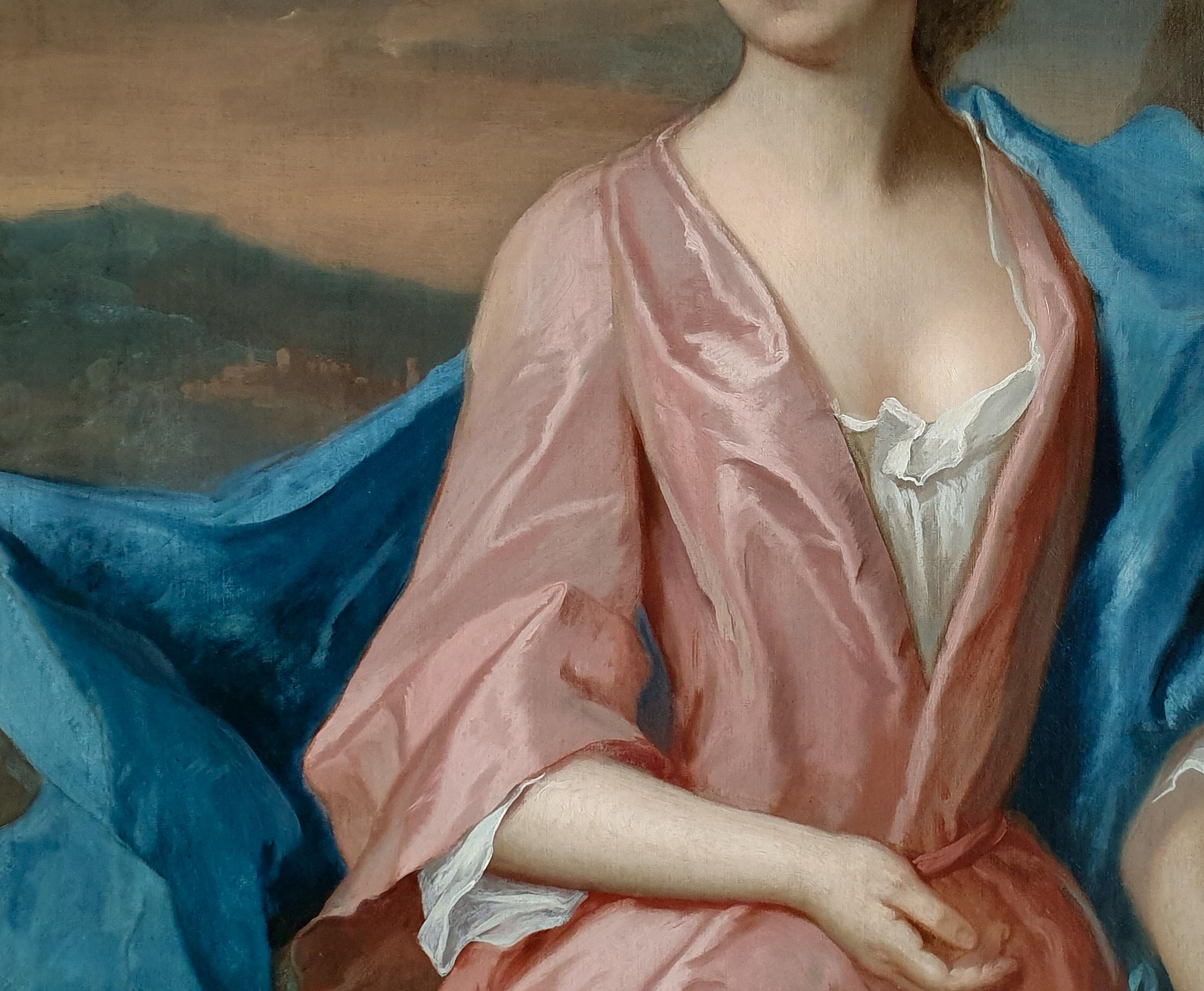 PORTRAIT of Mary Davison, Lady Eden (c.1710-1794) c.1725 - Brown Portrait Painting by Michael Dahl