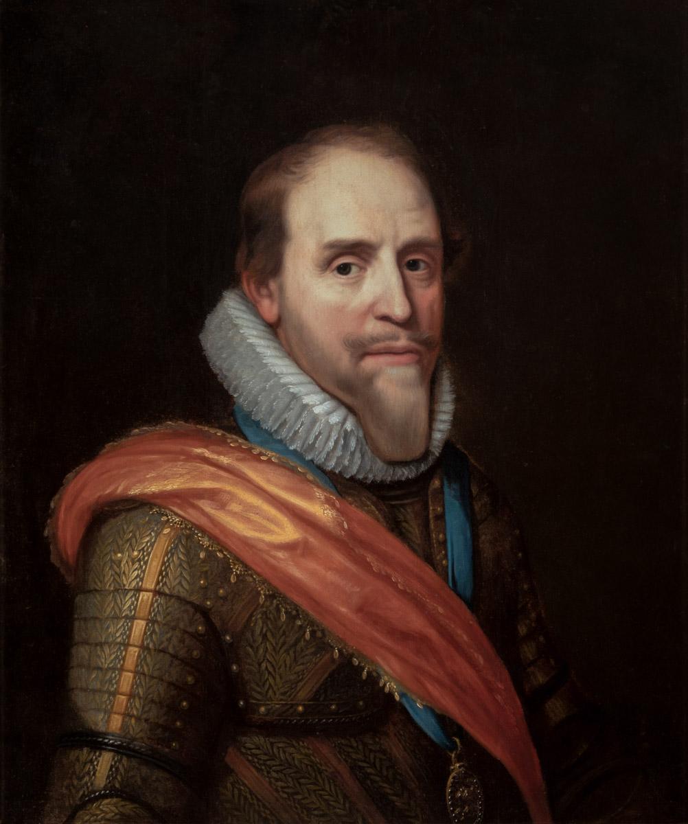 Niederländischer Alter Meister Porträt von Maurits, Prince von Oranien-Nassau, Öl auf Holz  im Angebot 1