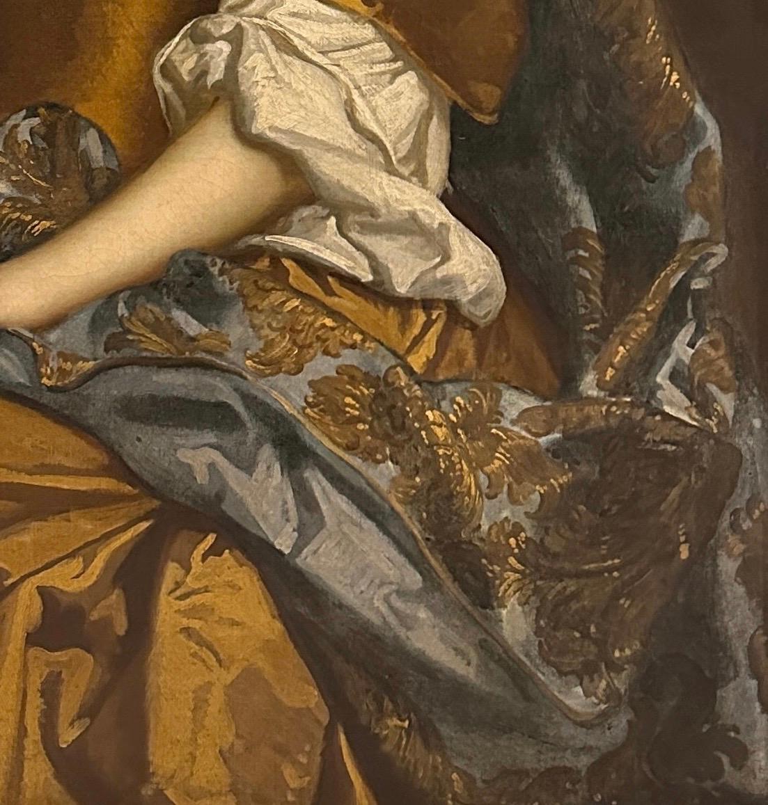 17th century English portrait of the Duchess of Leeds seated in an interior 1