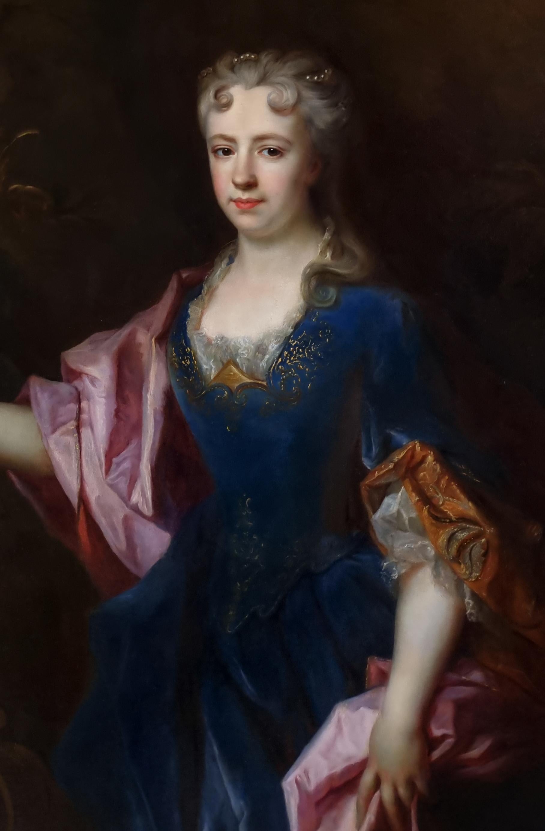 Porträt einer Dame, Marie-Madeleine de Chamillart, Öl auf Leinwand, Gemälde im Angebot 4