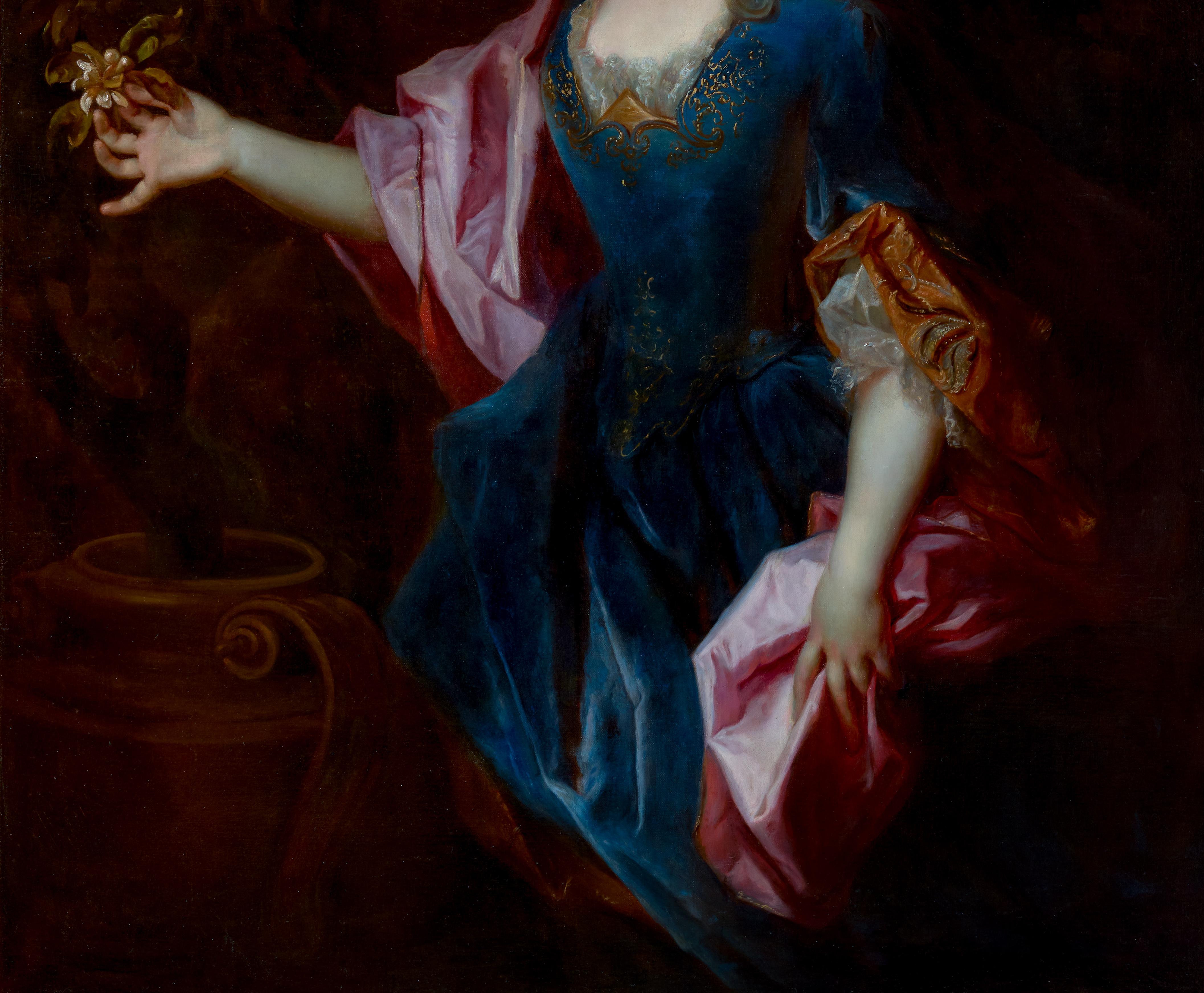 Portrait of a Lady, Marie-Madeleine de Chamillart, Oil on Canvas Painting For Sale 4