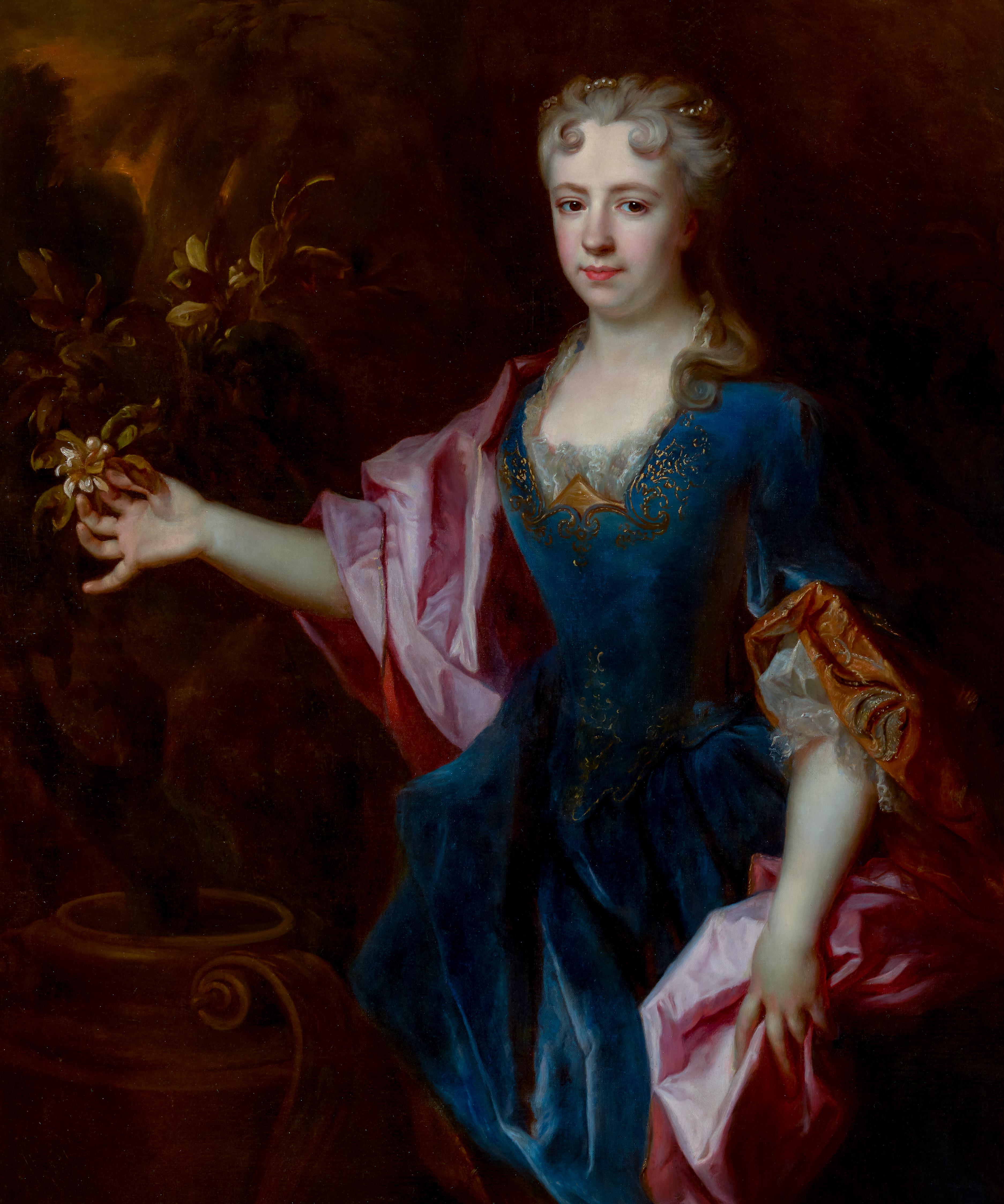 Portrait of a Lady, Marie-Madeleine de Chamillart, Oil on Canvas Painting For Sale 1