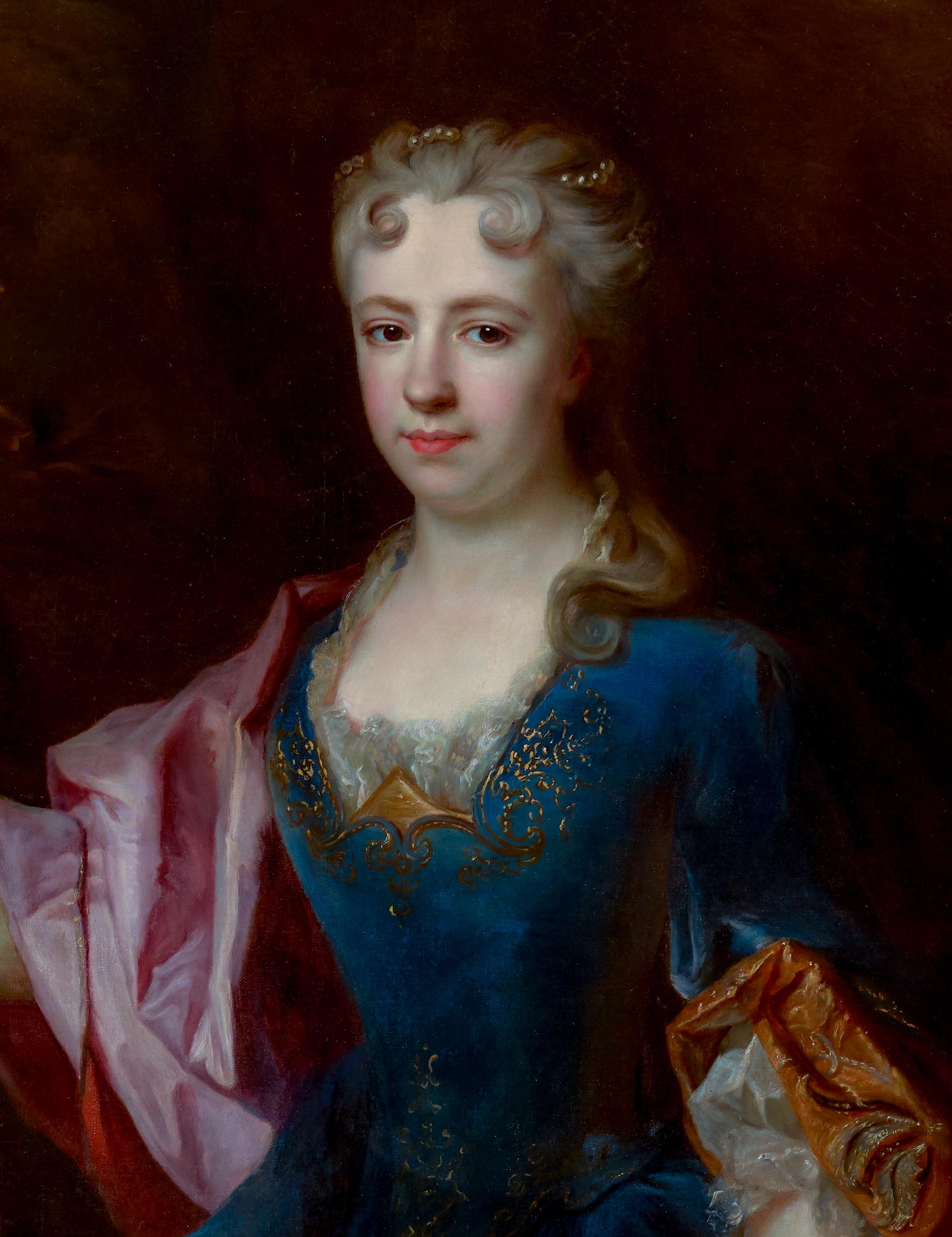 Portrait of a Lady, Marie-Madeleine de Chamillart, Oil on Canvas Painting For Sale 2